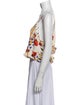 Rachel Comey Floral Print Square Neckline Crop Top