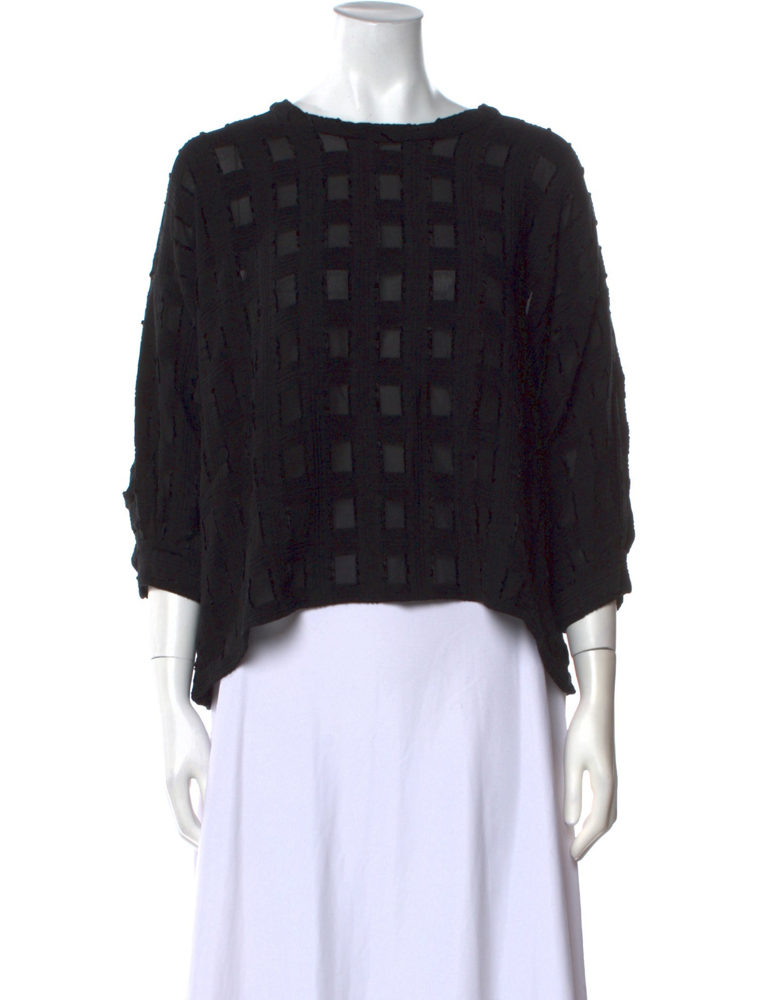 Rachel Comey Printed Bateau Neckline Crop Top