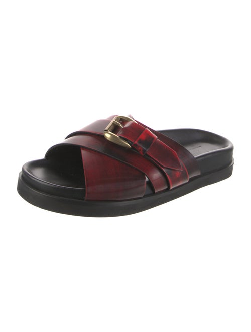 Rachel Comey Leather Colorblock Pattern Slides