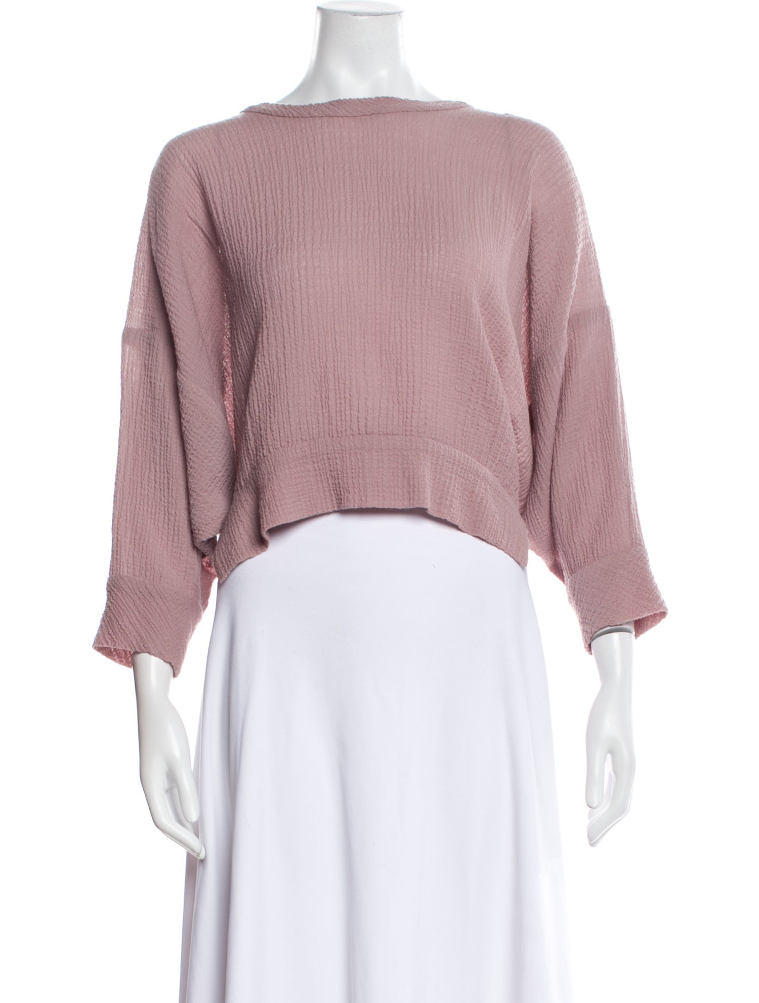 Rachel Comey Wool Bateau Neckline Crop Top