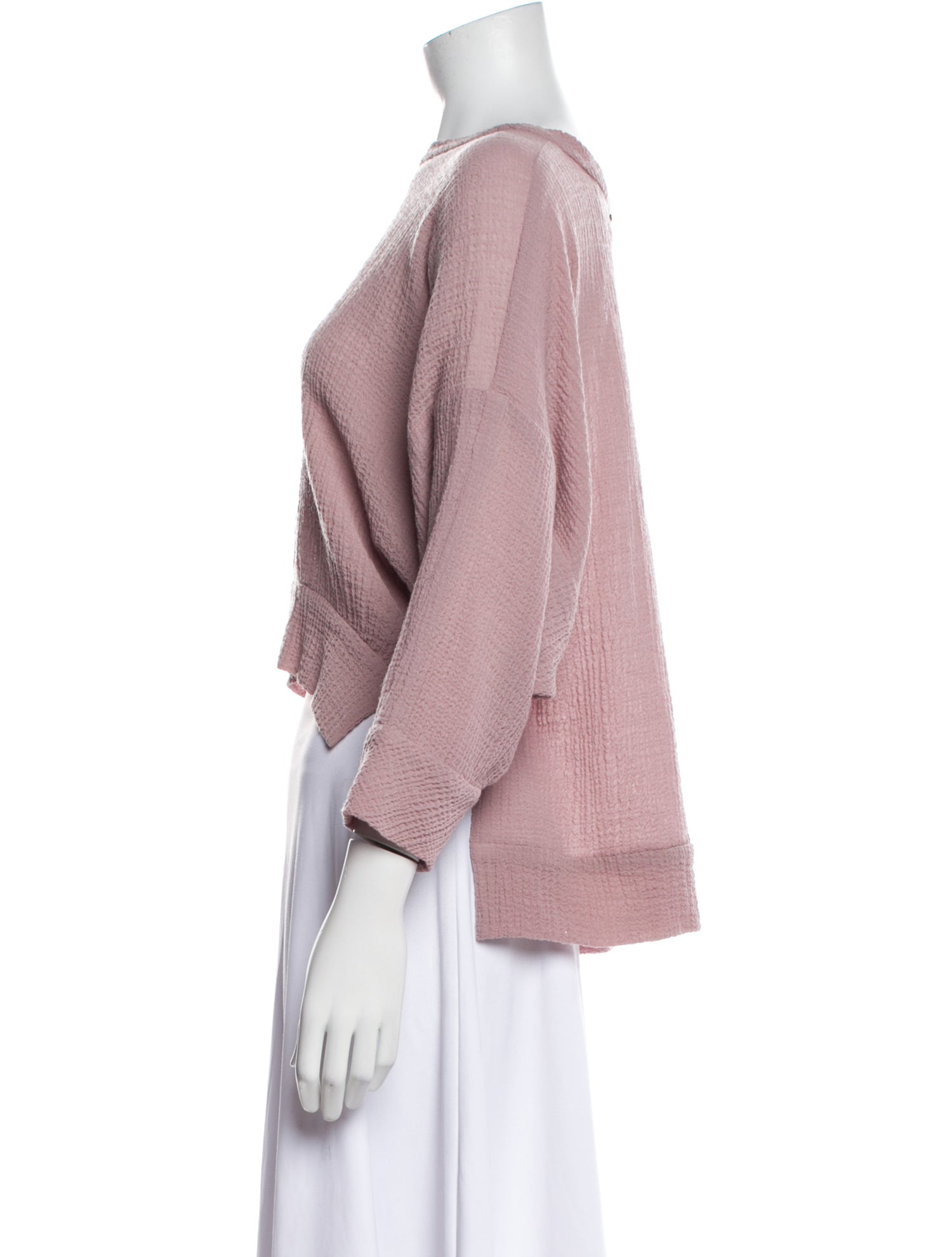 Rachel Comey Wool Bateau Neckline Crop Top