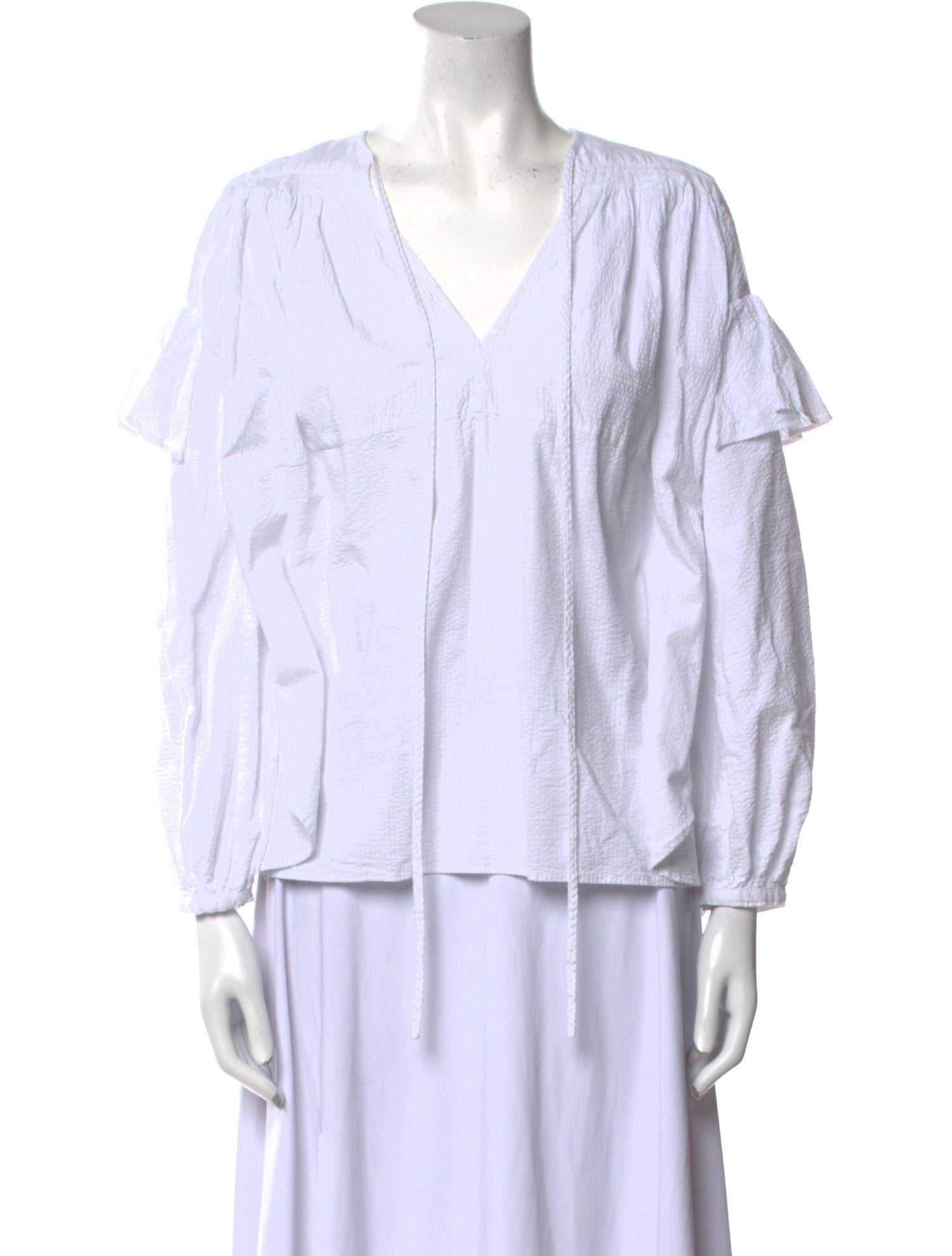 Rachel Comey V-Neck Long Sleeve Blouse