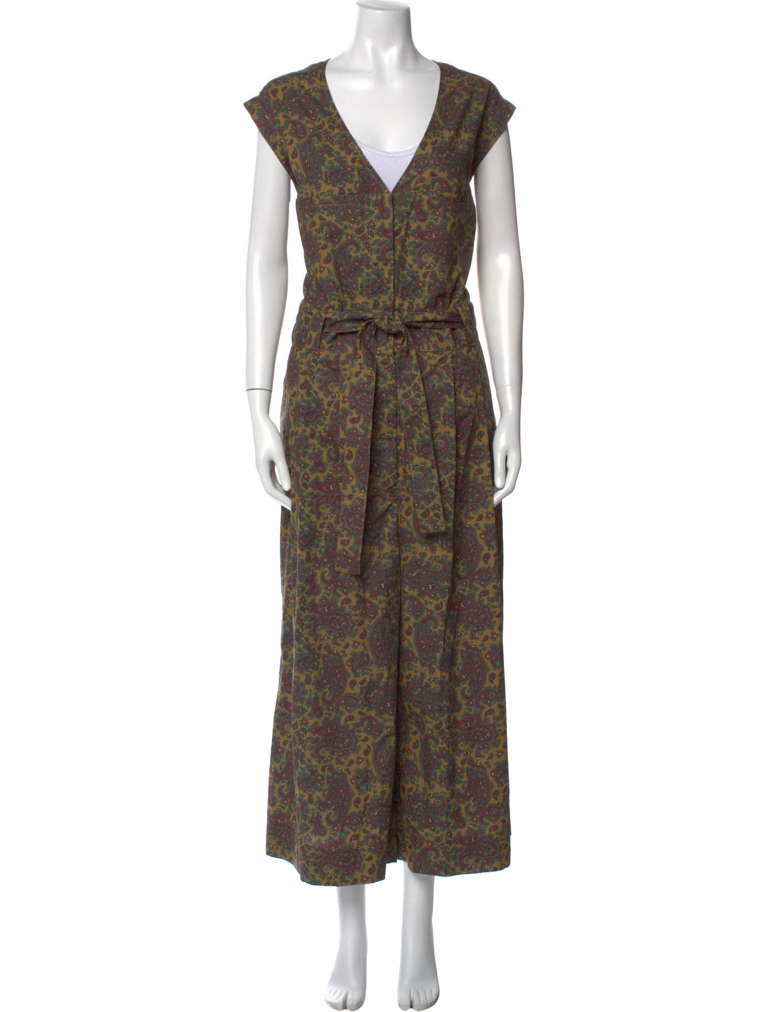 Rachel Comey Linen Paisley Print Jumpsuit
