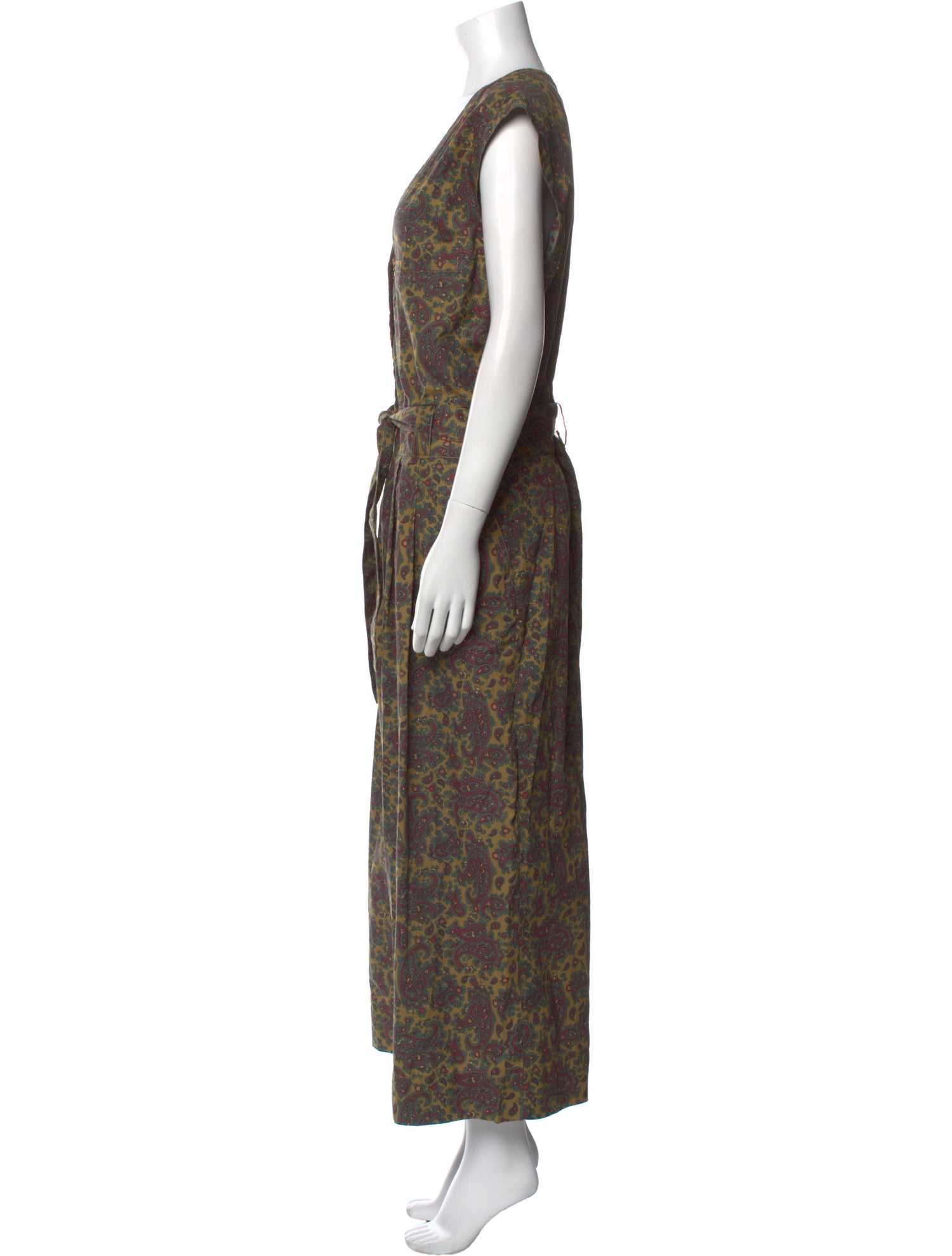 Rachel Comey Linen Paisley Print Jumpsuit