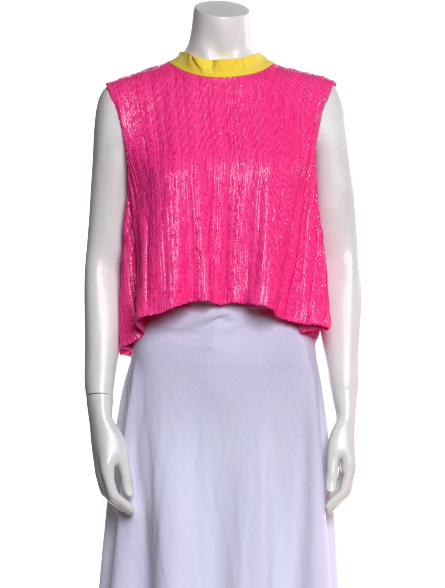 Rachel Comey Mock Neck Sleeveless Crop Top
