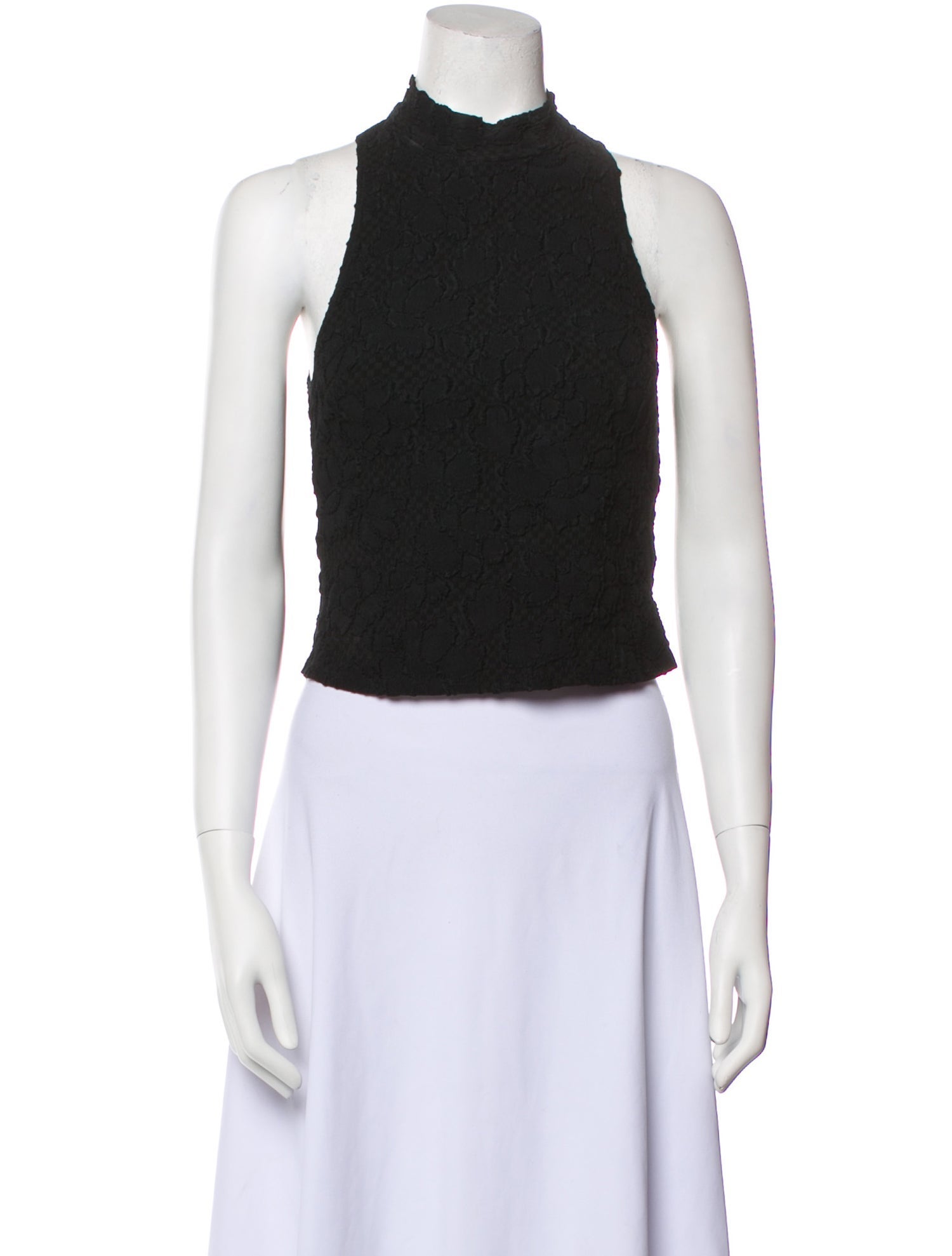 Rachel Comey Mock Neck Sleeveless Crop Top