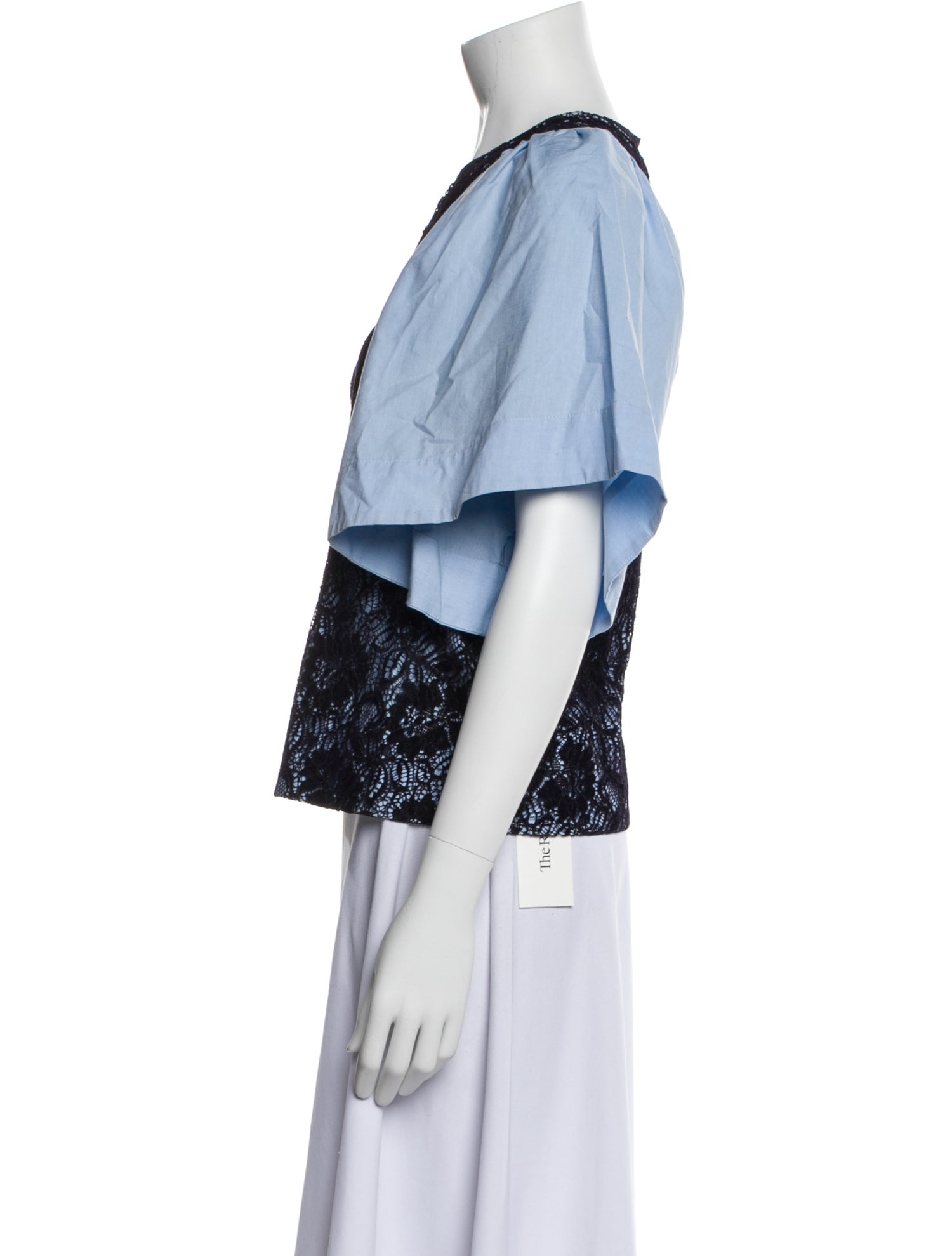 Rachel Comey Lace Pattern Bateau Neckline Blouse