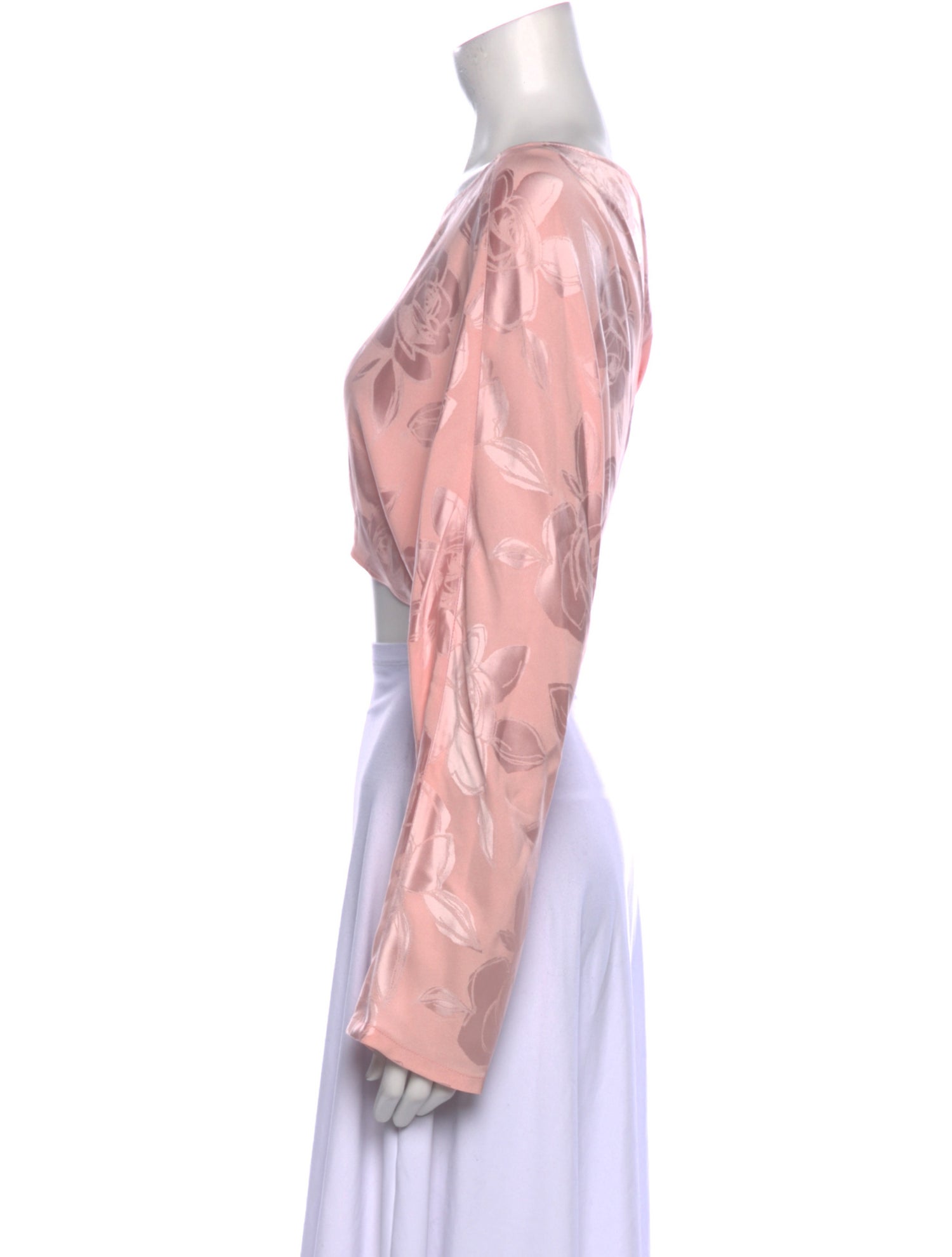 Rachel Comey Bateau Neckline Long Sleeve Crop Top