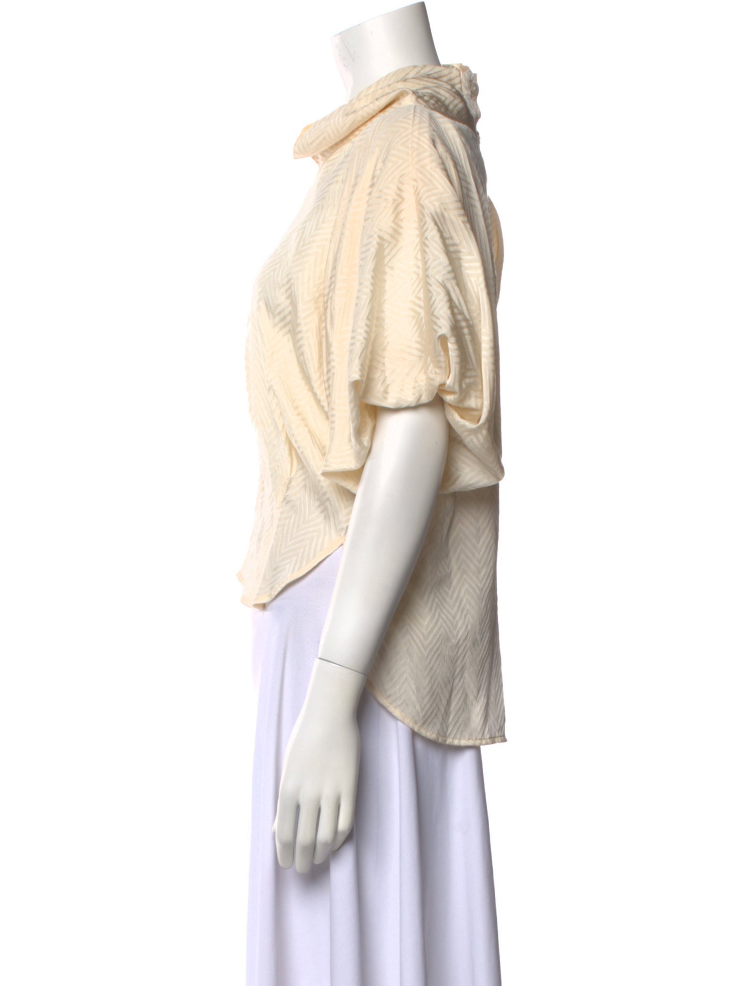 Rachel Comey Silk Mock Neck Crop Top