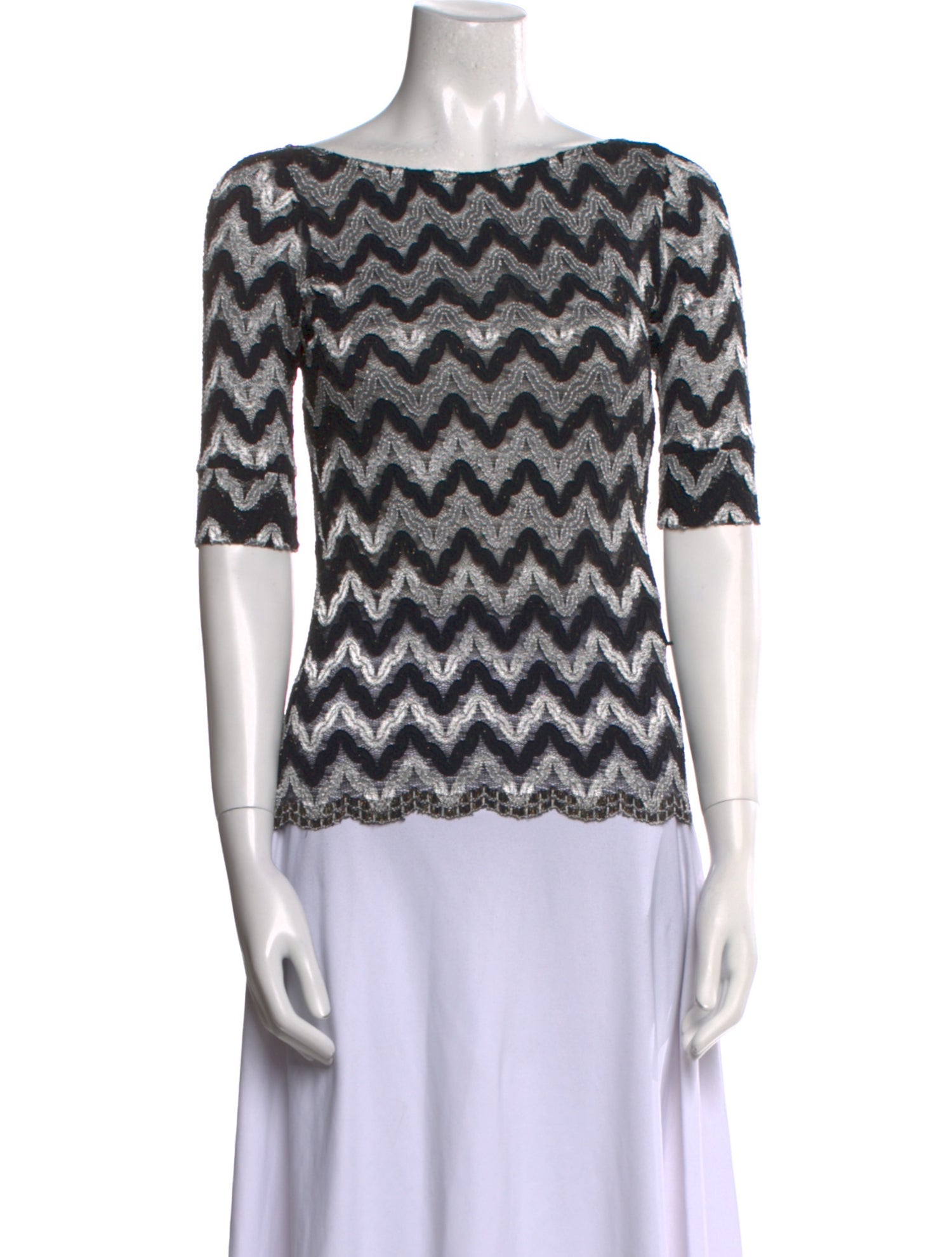 Rachel Comey Printed Bateau Neckline Top