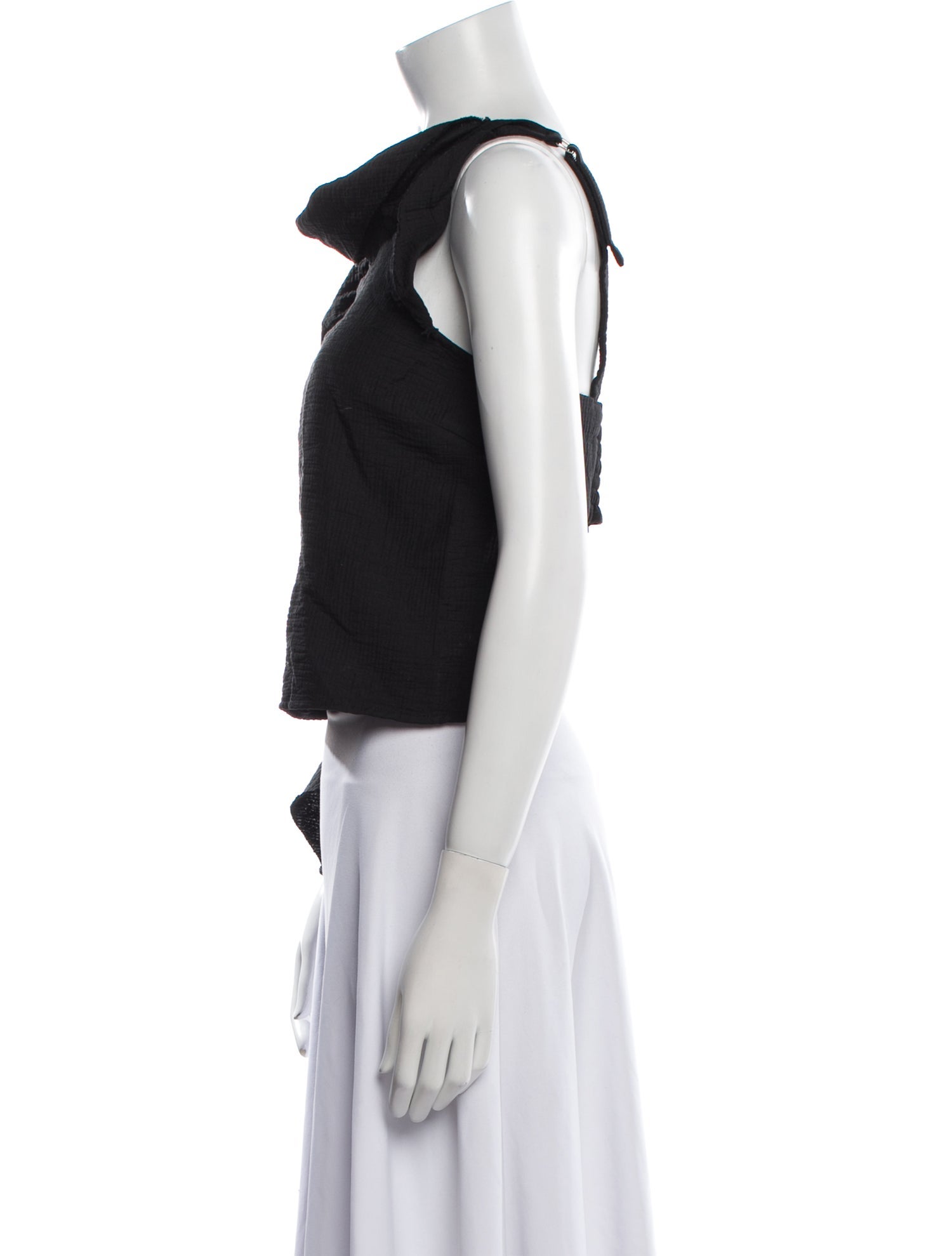 Rachel Comey Cowl Neck Long Sleeve Crop Top