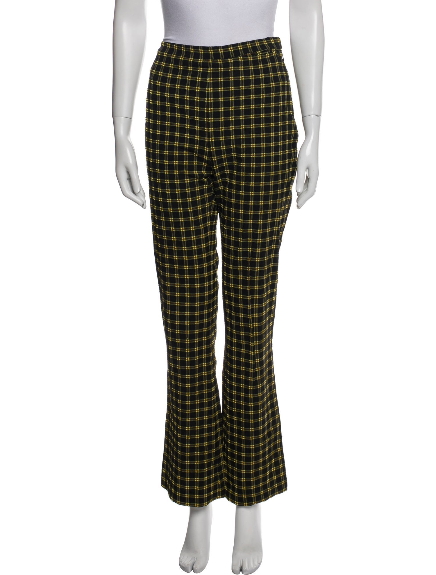 Rachel Comey Plaid Print Wide Leg Pants