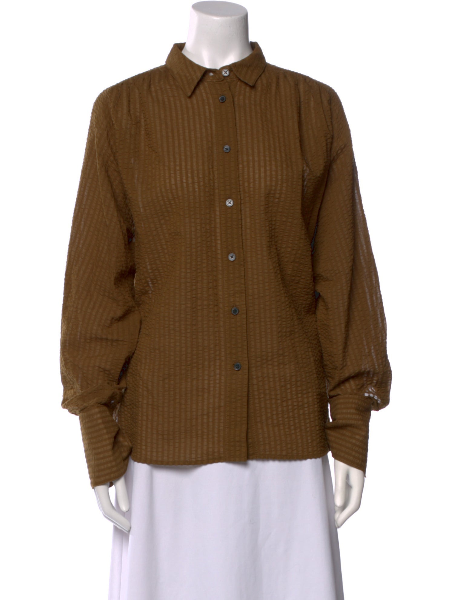 Rachel Comey Alpaca Long Sleeve Button-Up Top