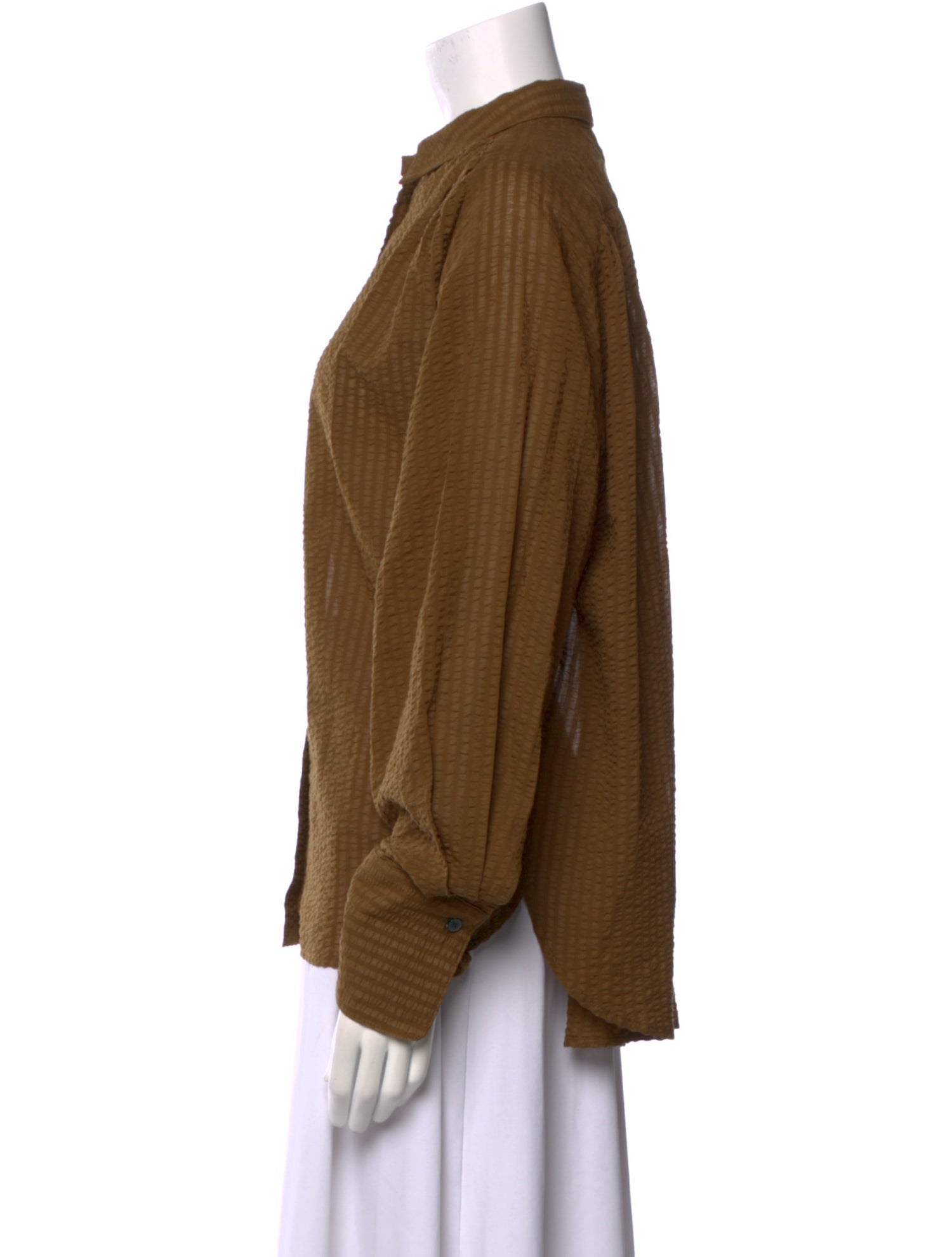 Rachel Comey Alpaca Long Sleeve Button-Up Top