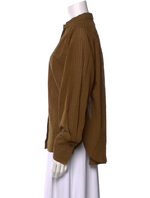 Rachel Comey Alpaca Long Sleeve Button-Up Top