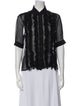 Rachel Comey Silk Lace Pattern Button-Up Top