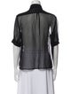 Rachel Comey Silk Lace Pattern Button-Up Top