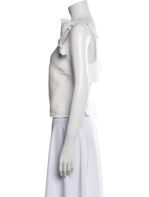 Rachel Comey Asymmetrical Three-Quarter Sleeve Crop Top