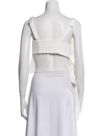 Rachel Comey Asymmetrical Three-Quarter Sleeve Crop Top