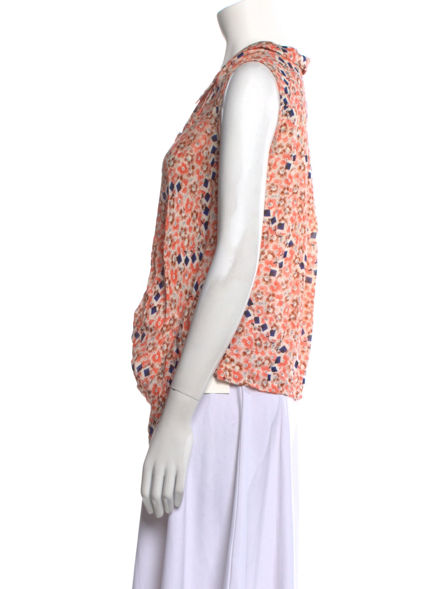 Rachel Comey Silk Floral Print Top