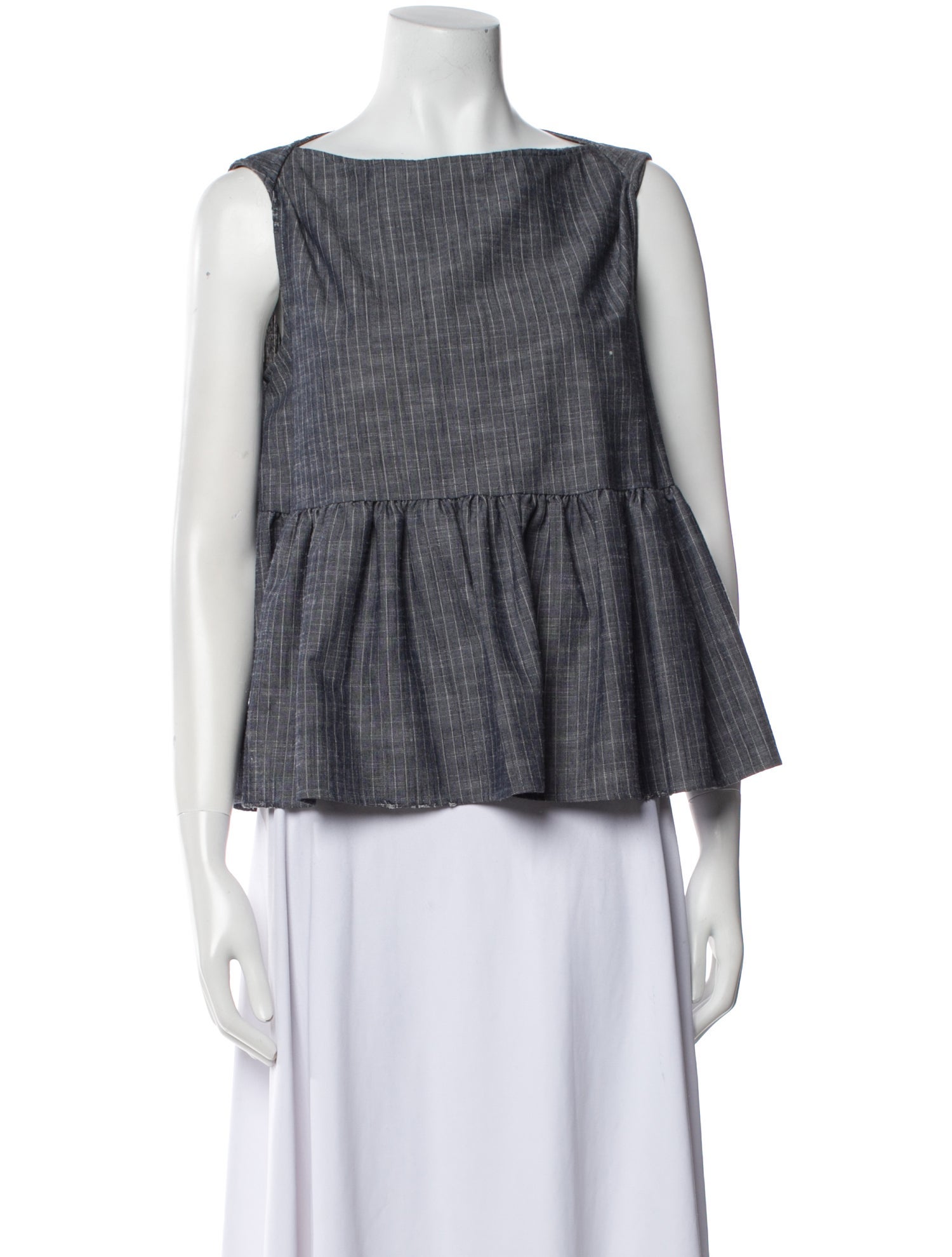 Rachel Comey Striped Bateau Neckline Blouse