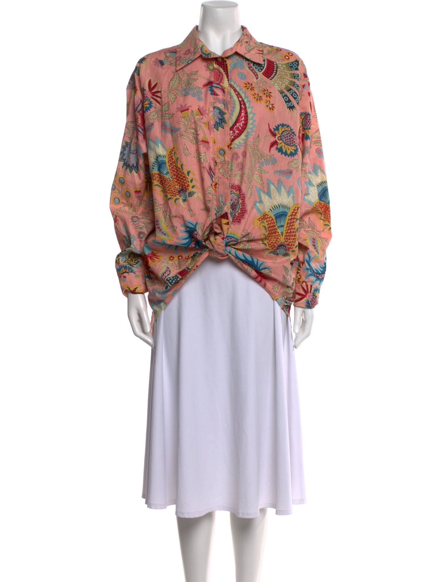 Rachel Comey Printed Long Sleeve Button-Up Top