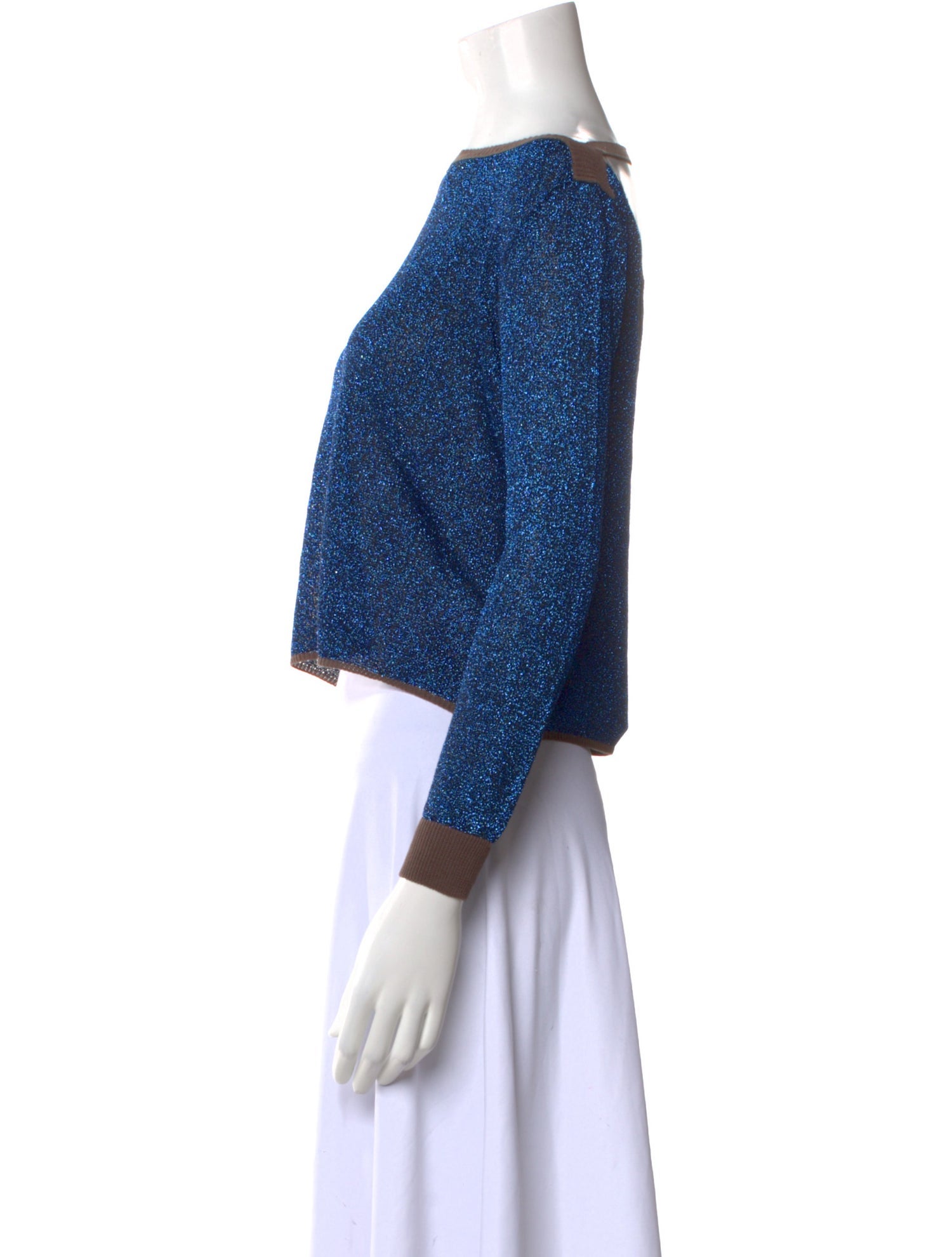 Rachel Comey Bateau Neckline Long Sleeve Crop Top