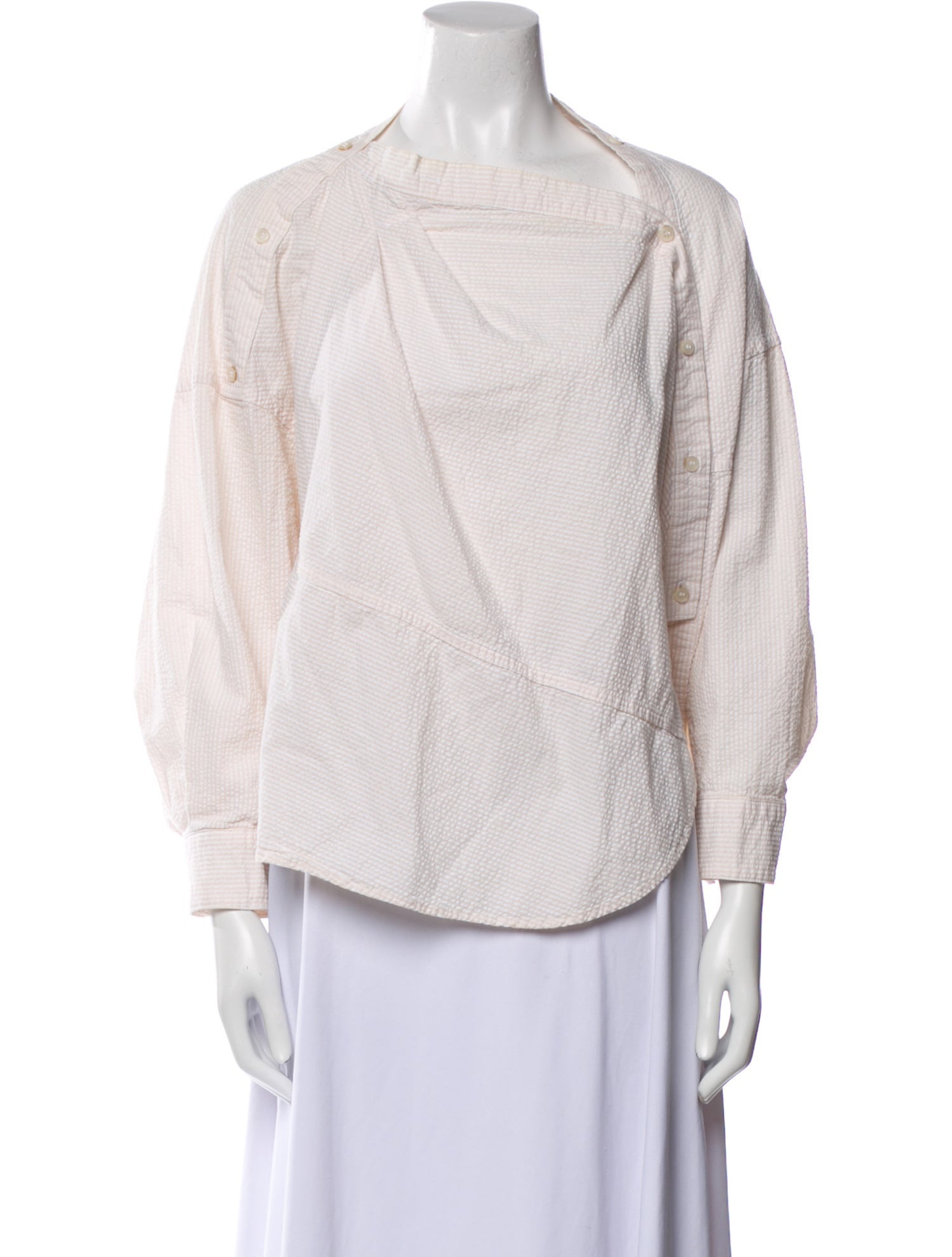 Rachel Comey Cowl Neck Three-Quarter Sleeve Blouse