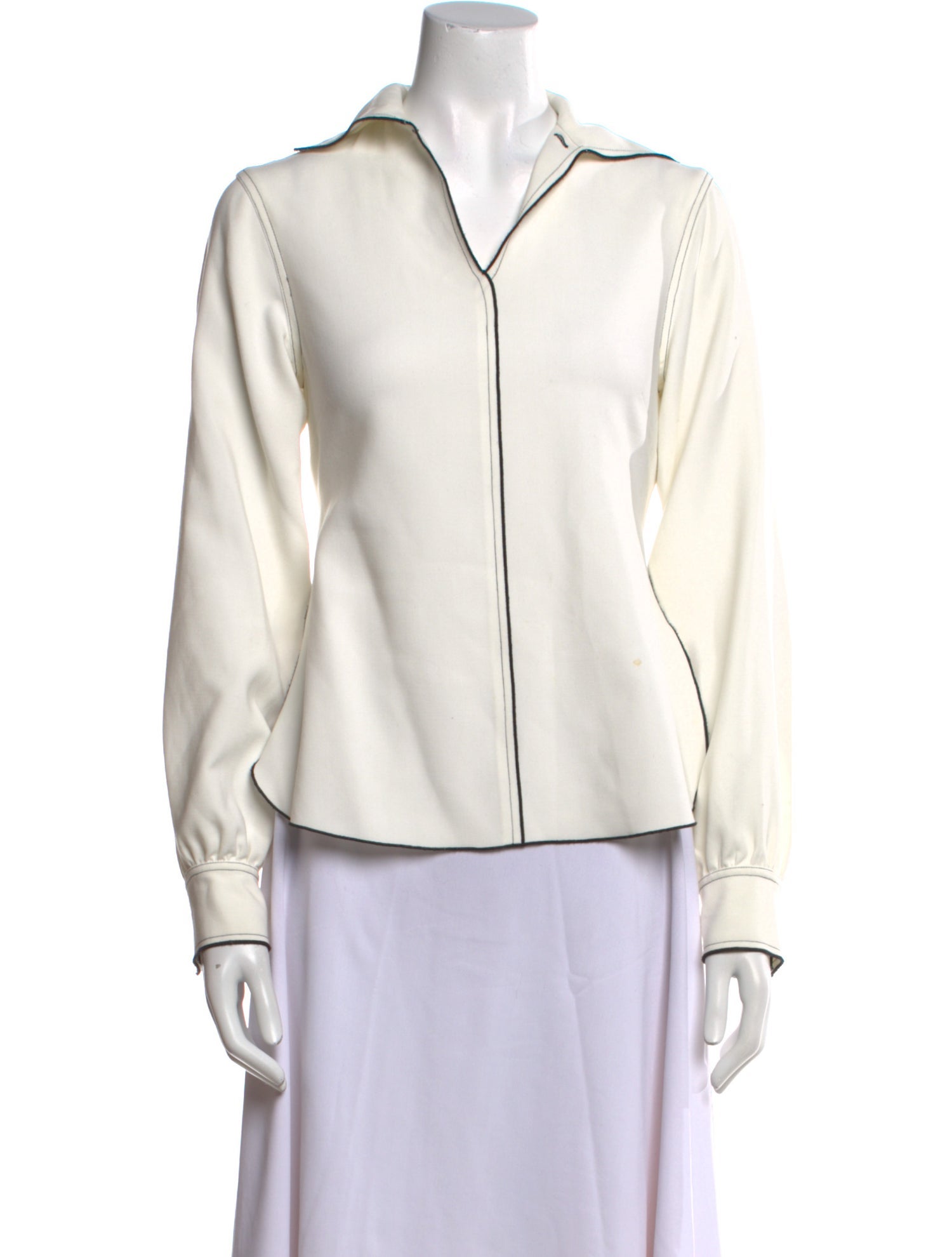 Rachel Comey V-Neck Long Sleeve Button-Up Top