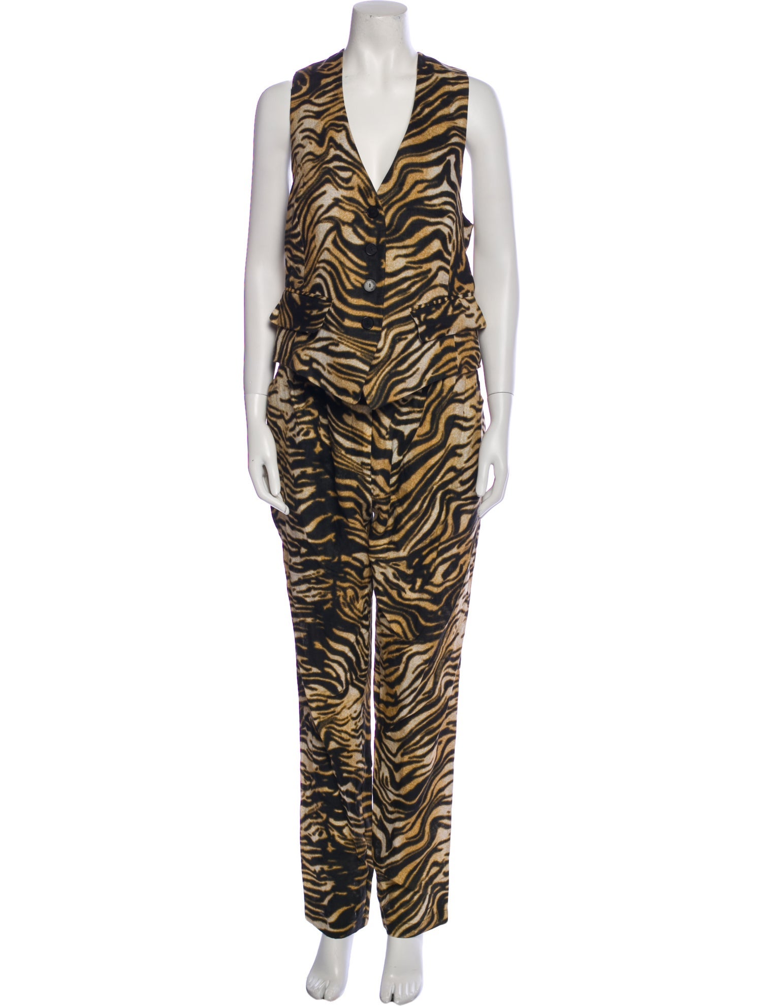 Rachel Comey Linen Animal Print Jumpsuit w/ Tags