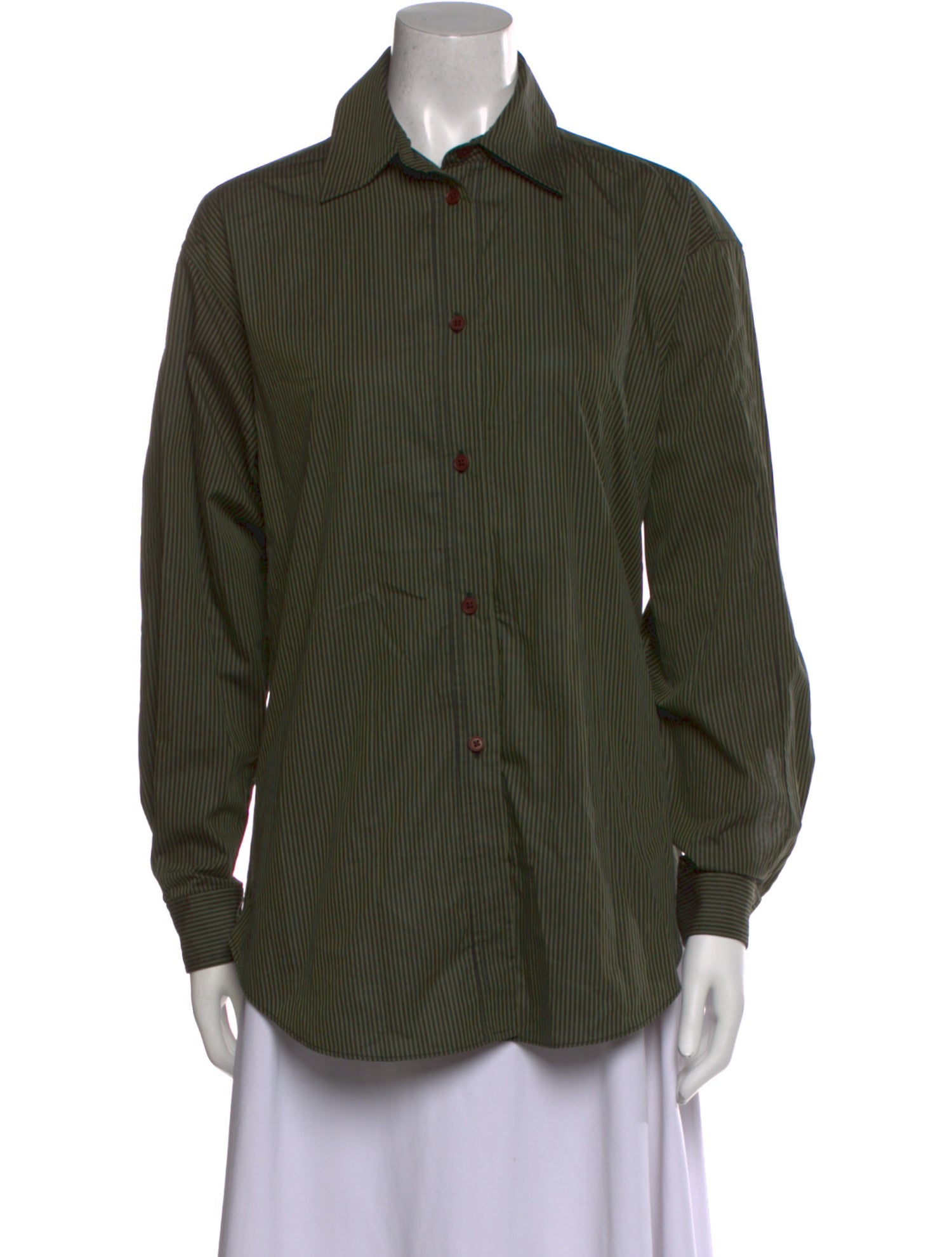 Rachel Comey Striped Long Sleeve Button-Up Top