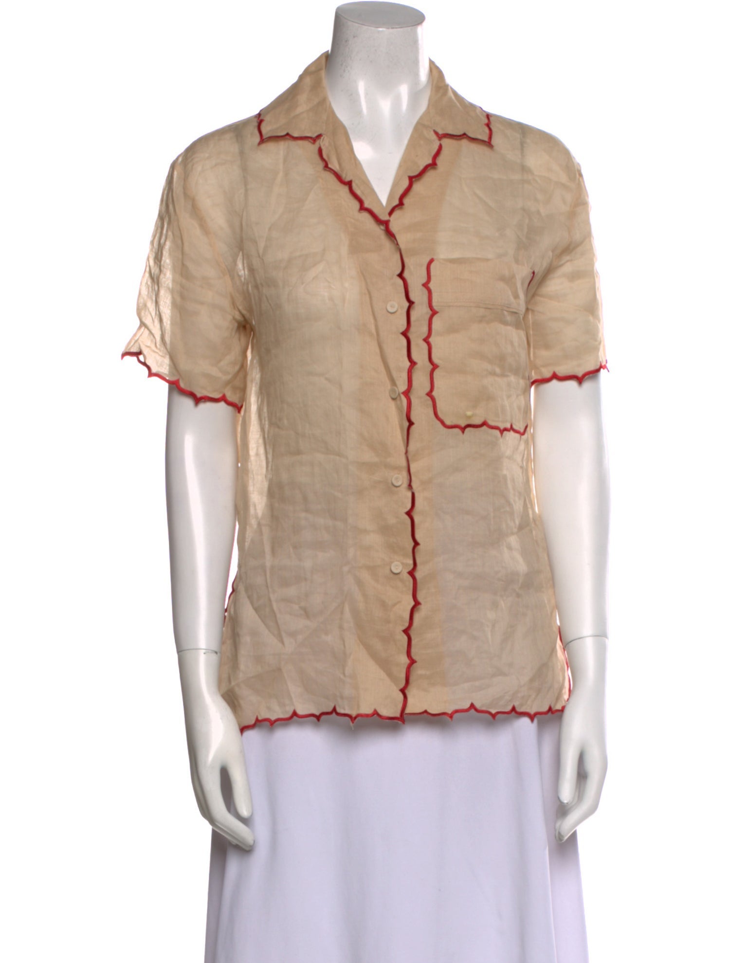 Rachel Comey Short Sleeve Button-Up Top