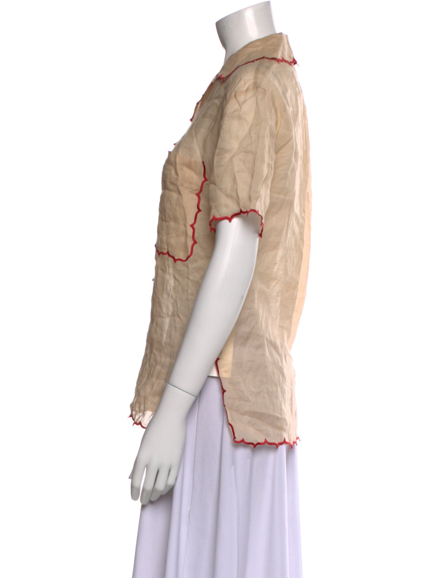 Rachel Comey Short Sleeve Button-Up Top