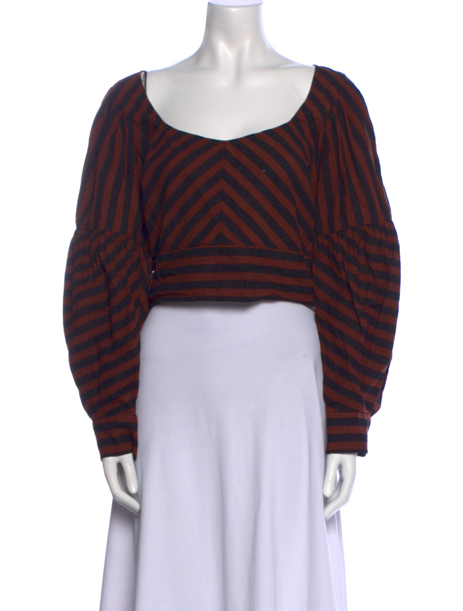 Rachel Comey Striped Scoop Neck Crop Top