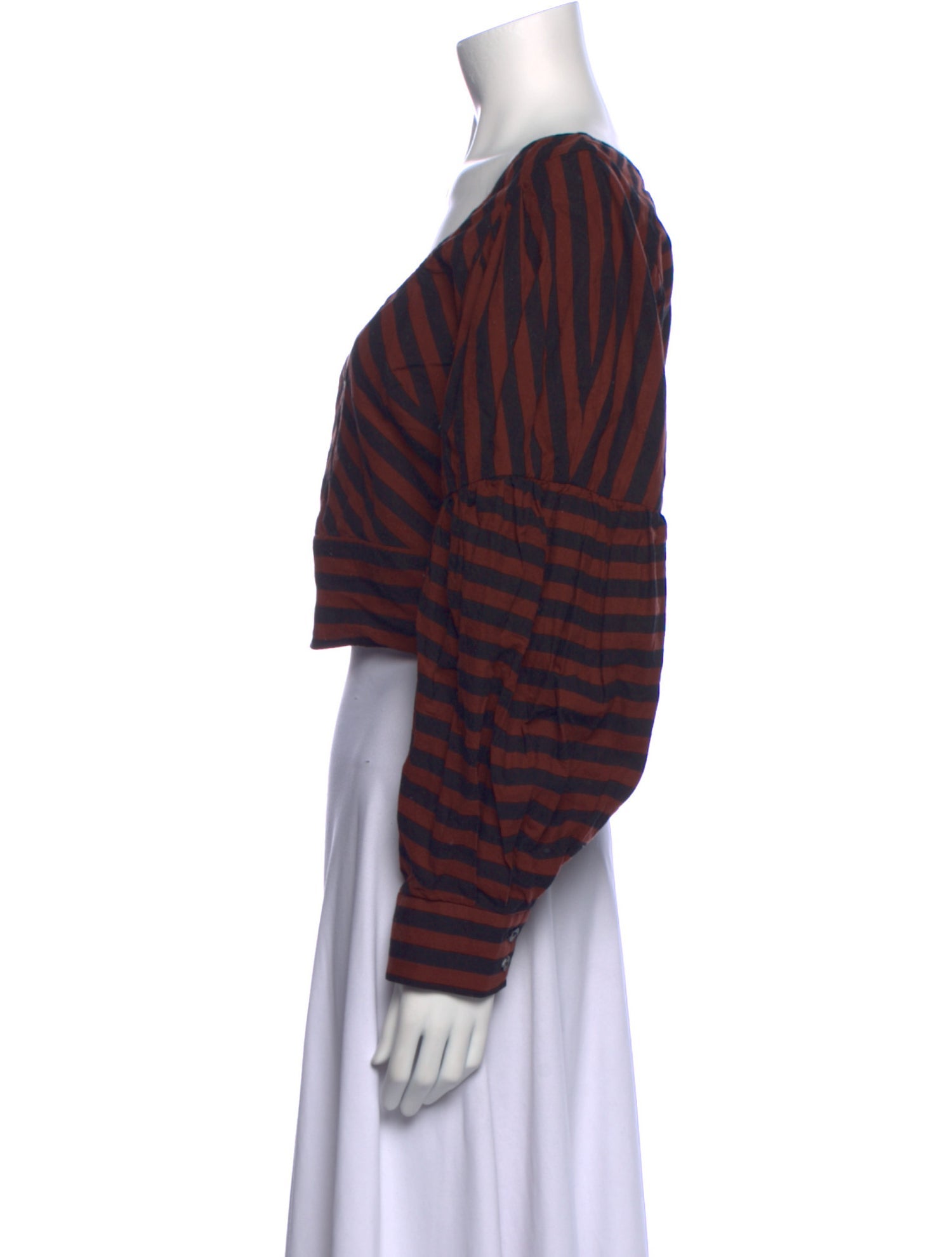 Rachel Comey Striped Scoop Neck Crop Top