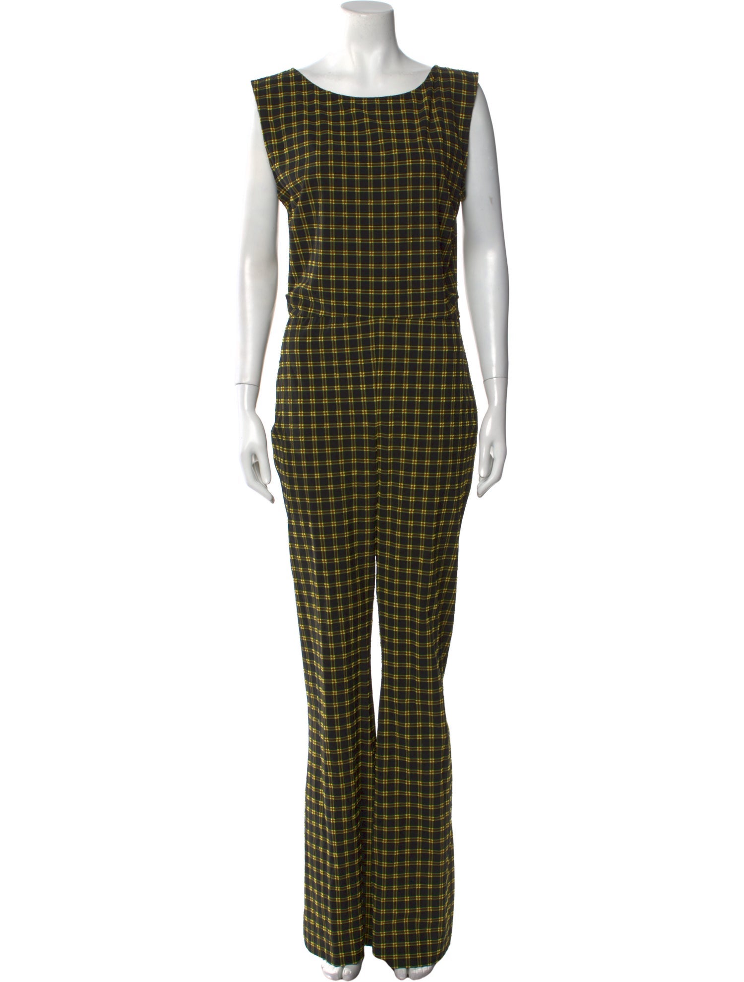 Rachel Comey Nylon Plaid Print Jumpsuit
