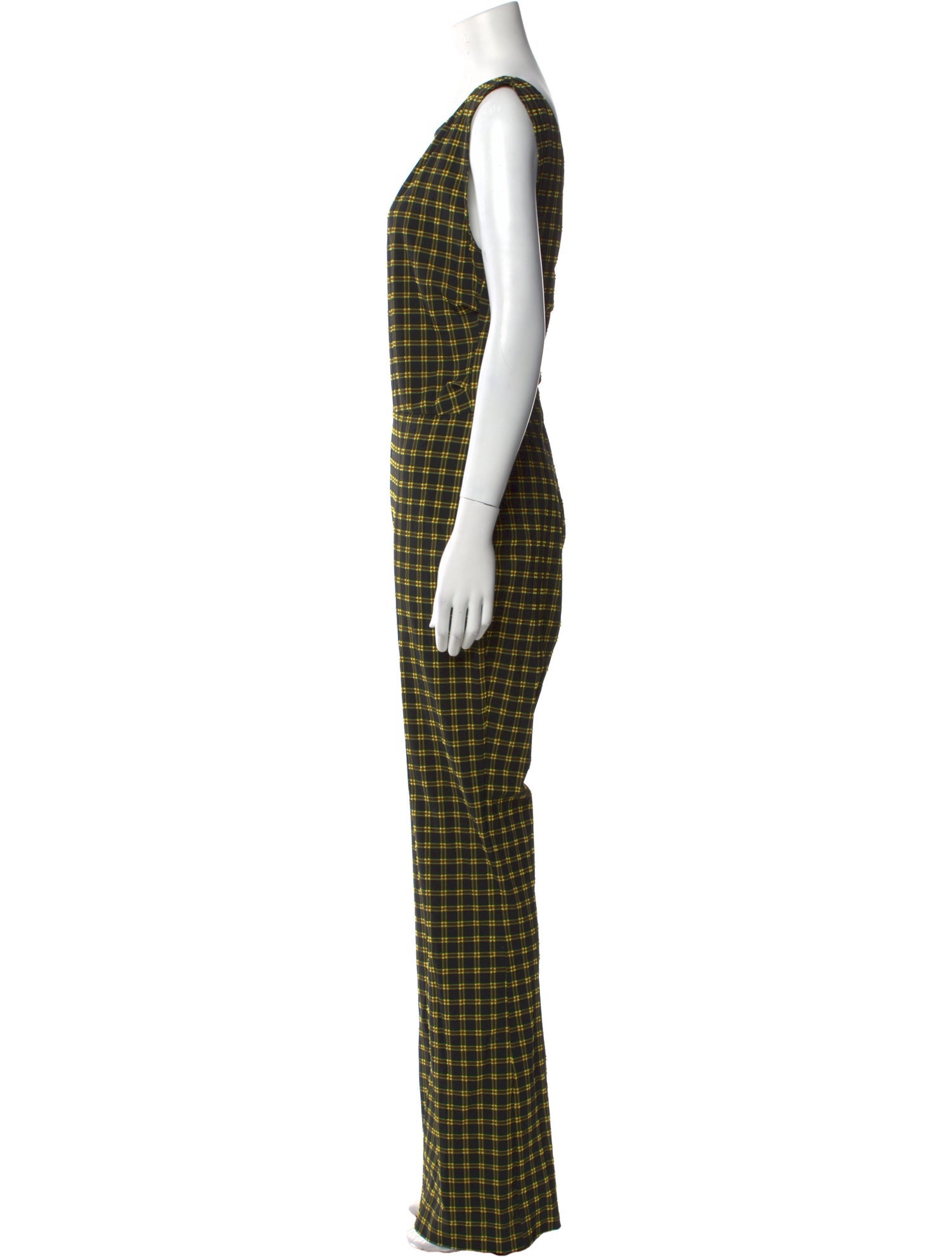 Rachel Comey Nylon Plaid Print Jumpsuit