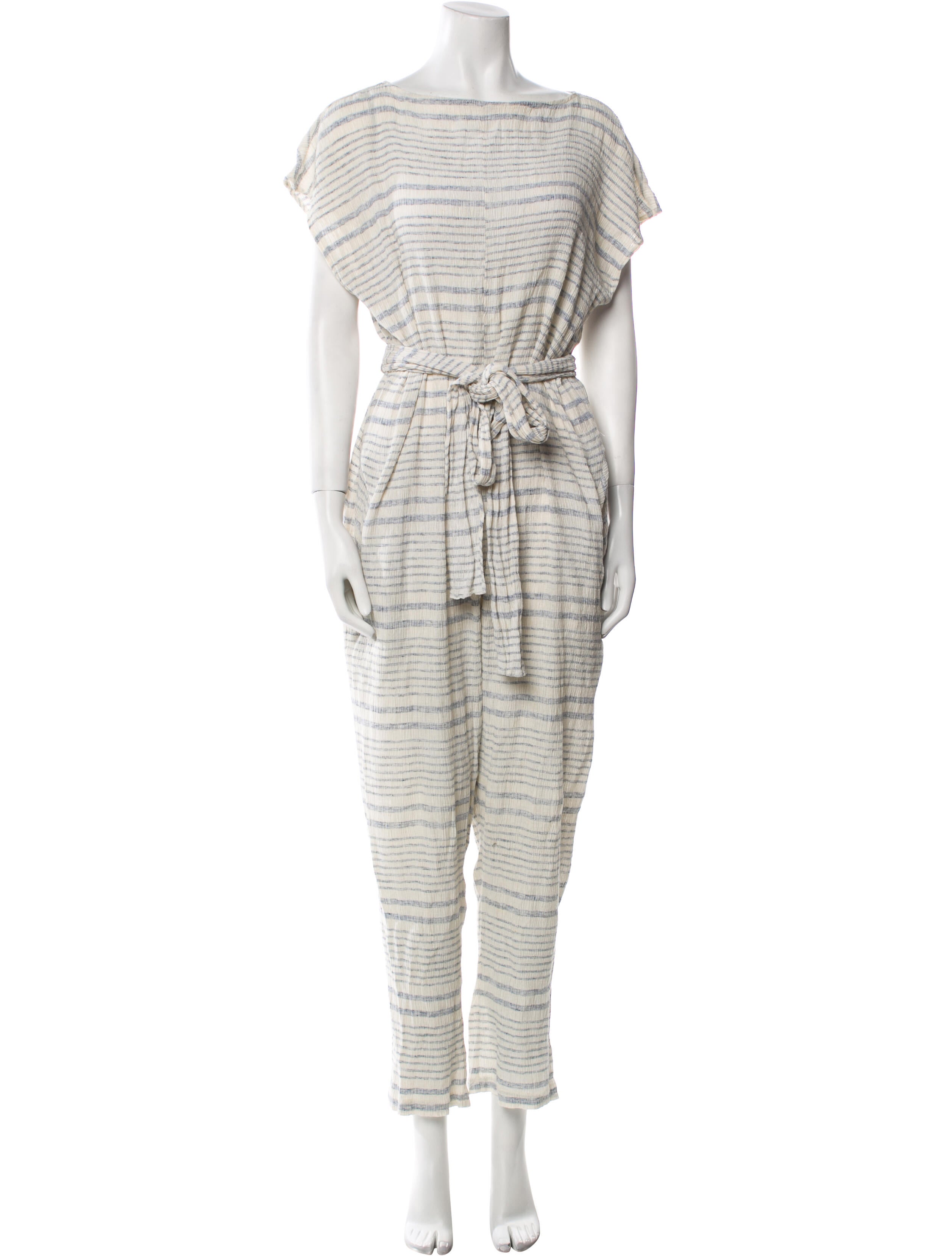 Rachel Comey Striped Bateau Neckline Jumpsuit
