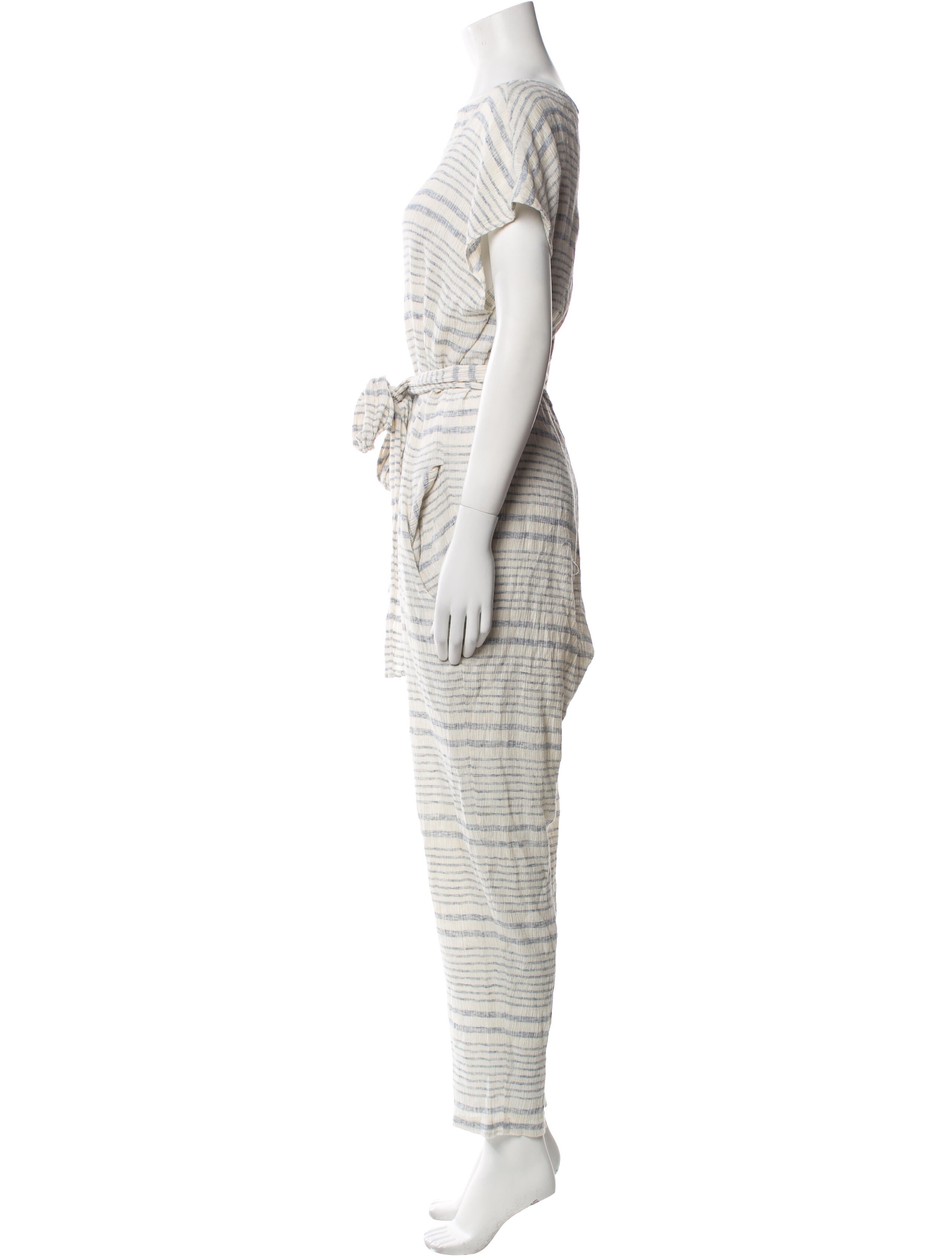 Rachel Comey Striped Bateau Neckline Jumpsuit