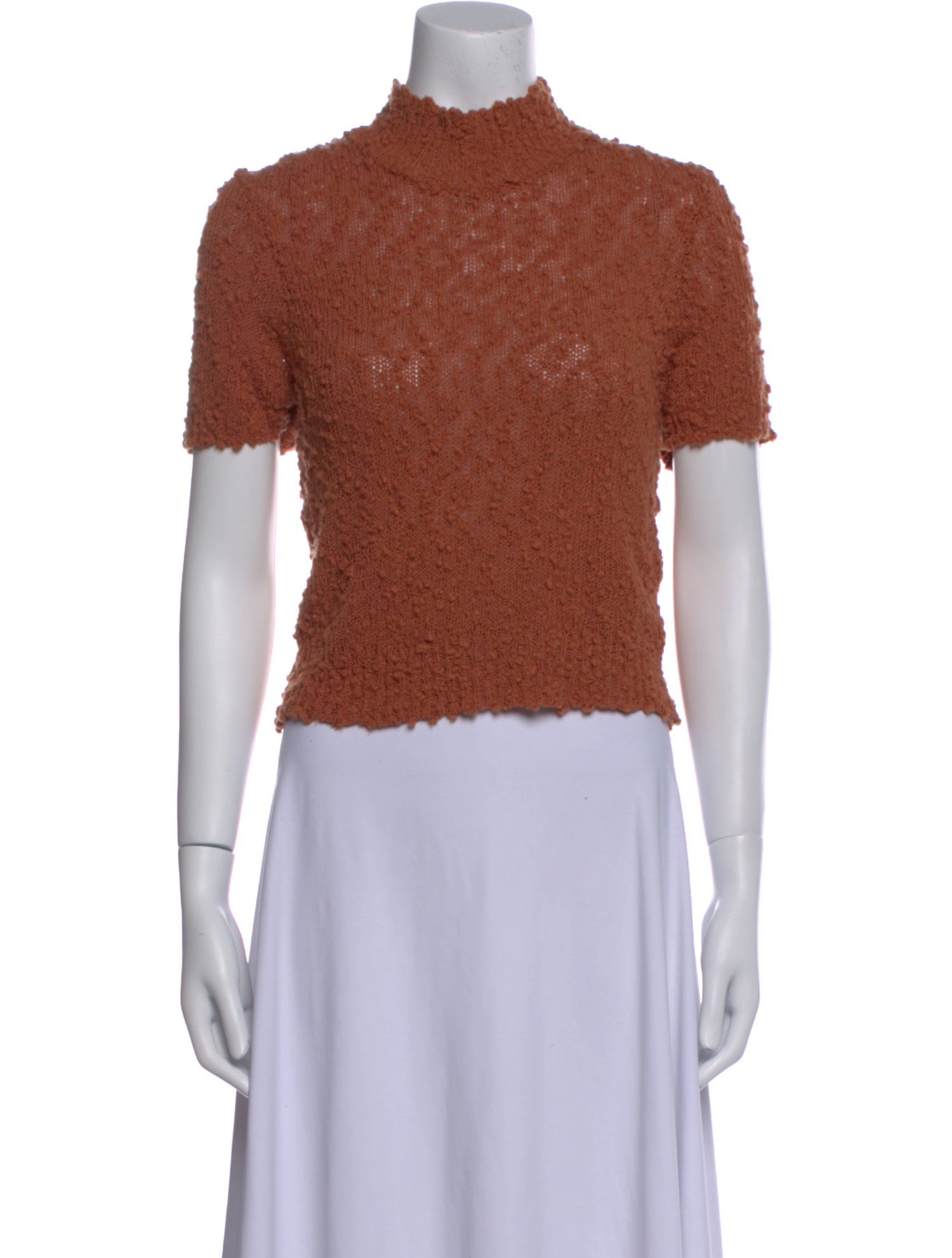 Rachel Comey Virgin Wool Mock Neck Crop Top
