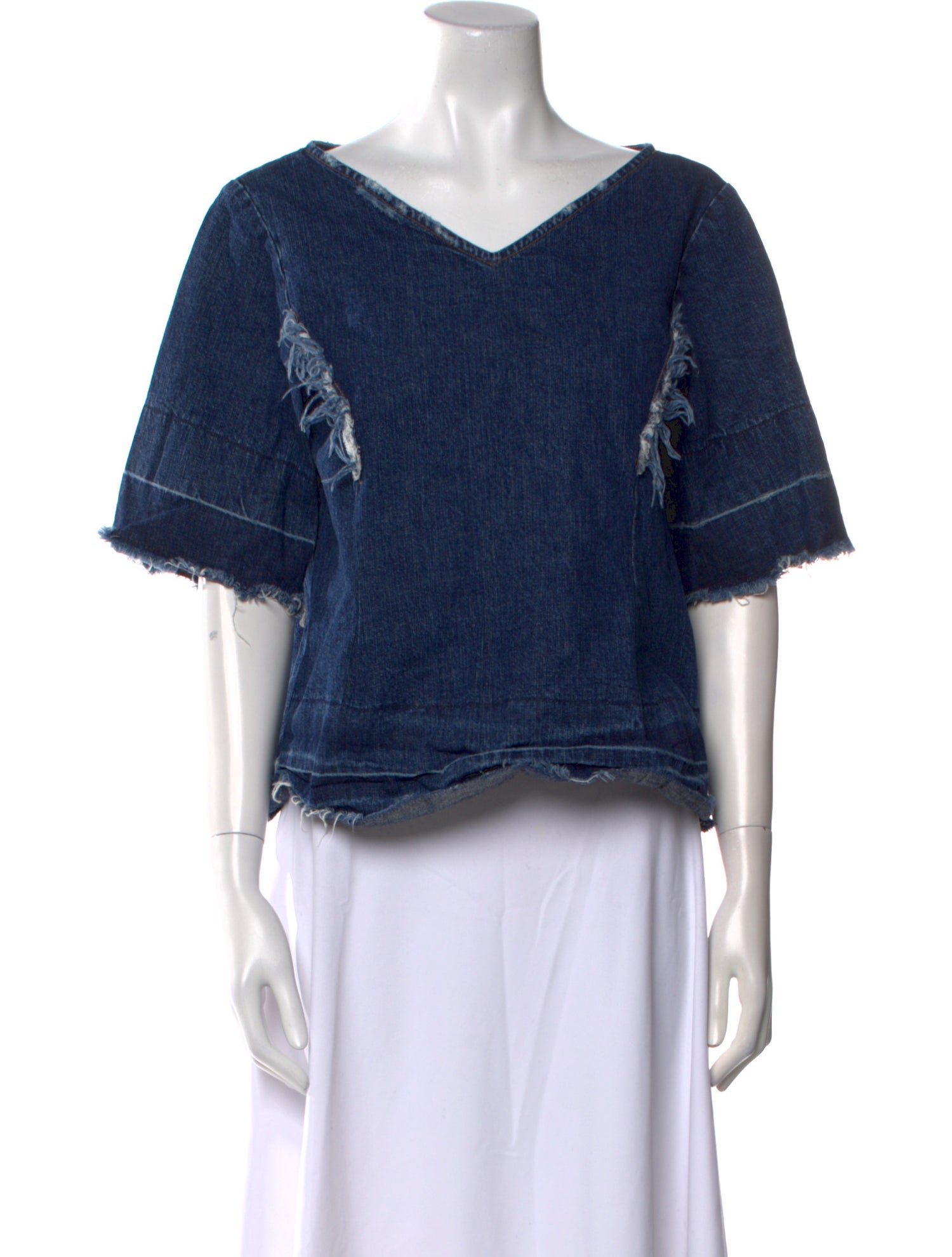 Rachel Comey V-Neck Short Sleeve Sweatshirt