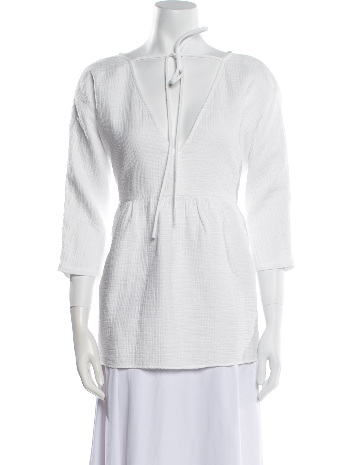 Rachel Comey V-Neck Three-Quarter Sleeve Tunic