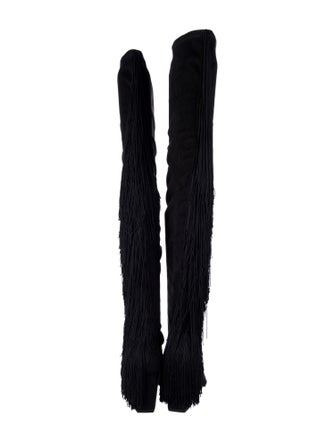 Rachel Comey Suede Fringe Trim Accent Boots