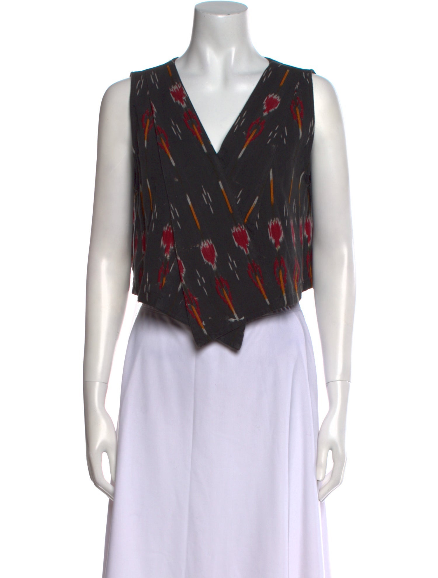 Rachel Comey Printed V-Neck Crop Top