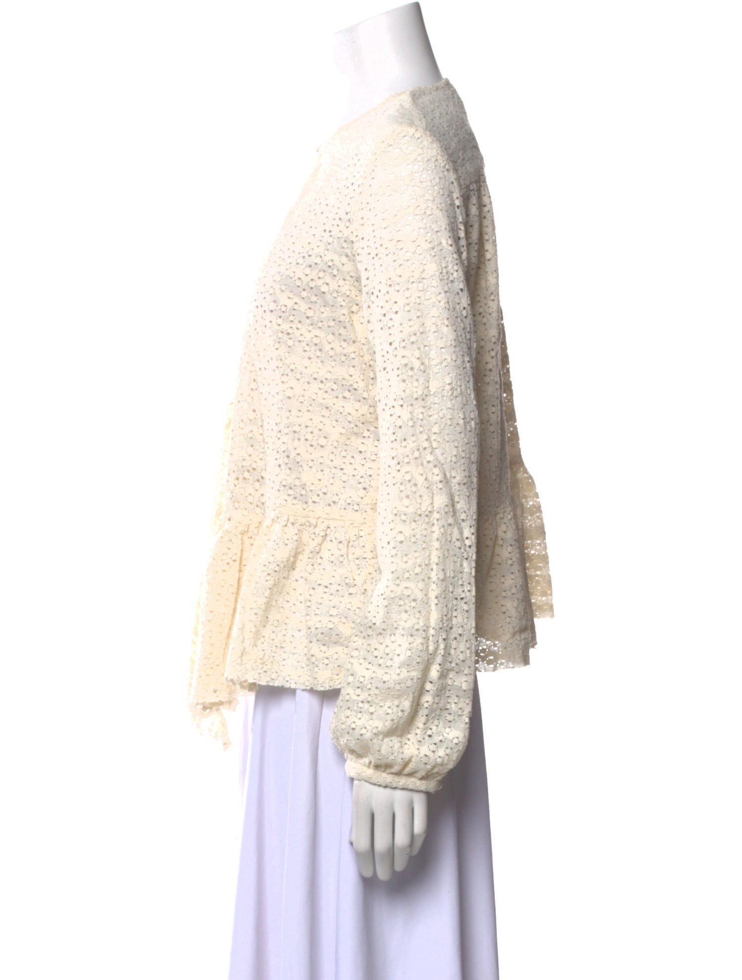 Rachel Comey V-Neck Long Sleeve Crop Top