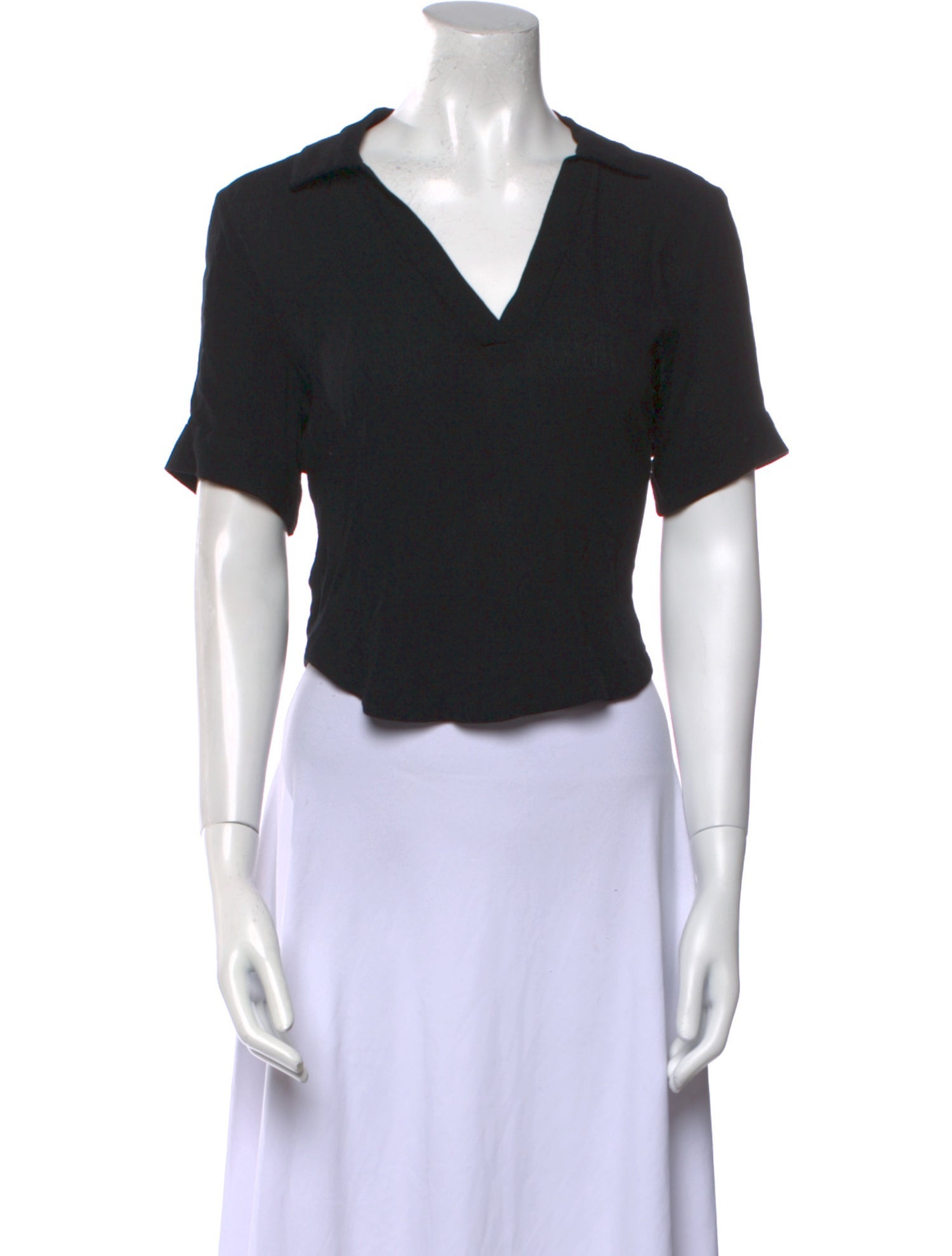 Rachel Comey V-Neck Short Sleeve Crop Top