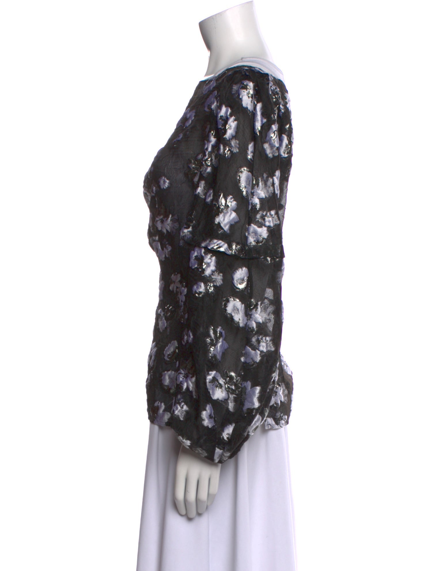 Rachel Comey Silk Floral Print Blouse