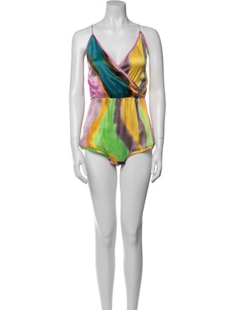 Rachel Comey Silk Printed Bodysuit