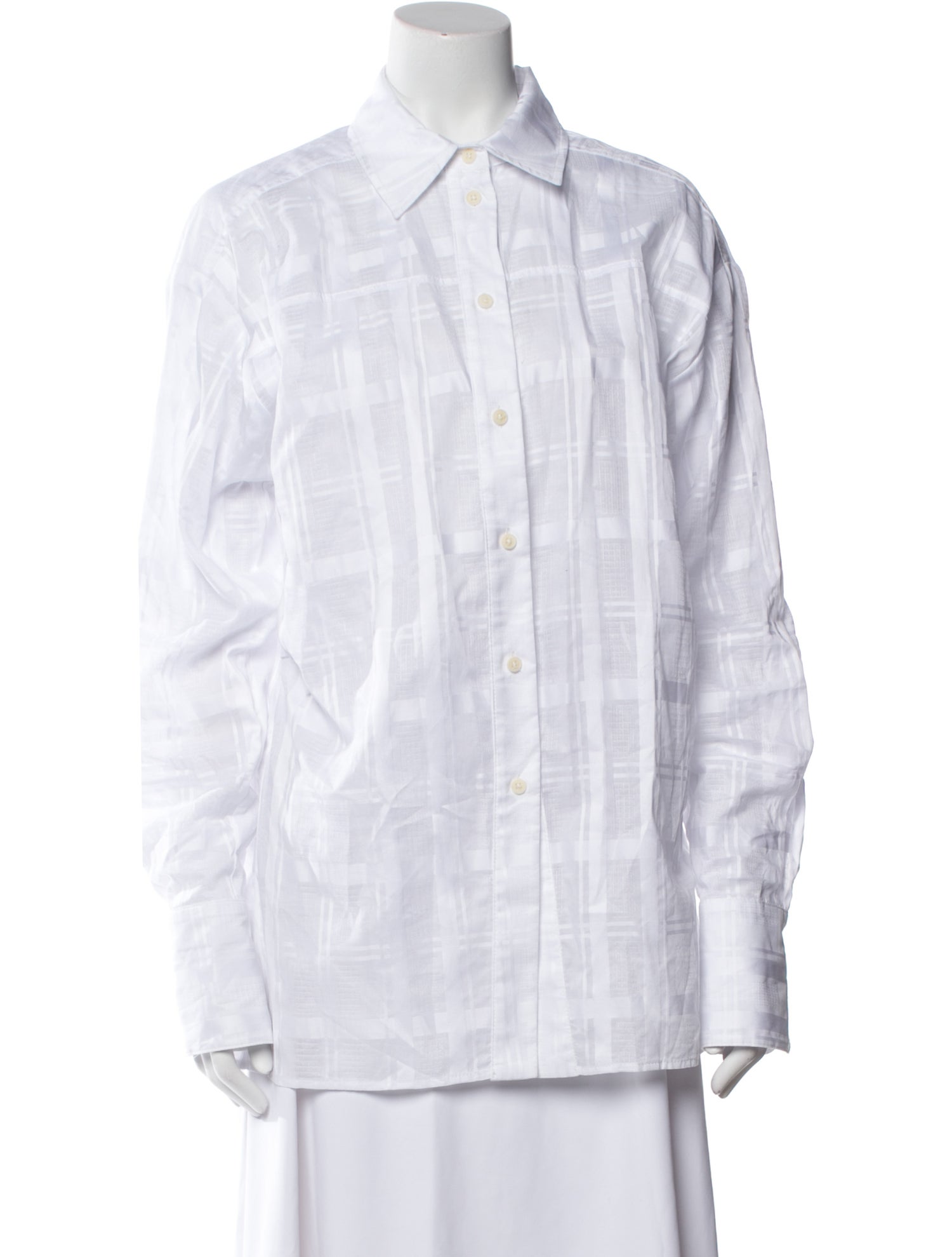 Rachel Comey Plaid Print Long Sleeve Button-Up Top