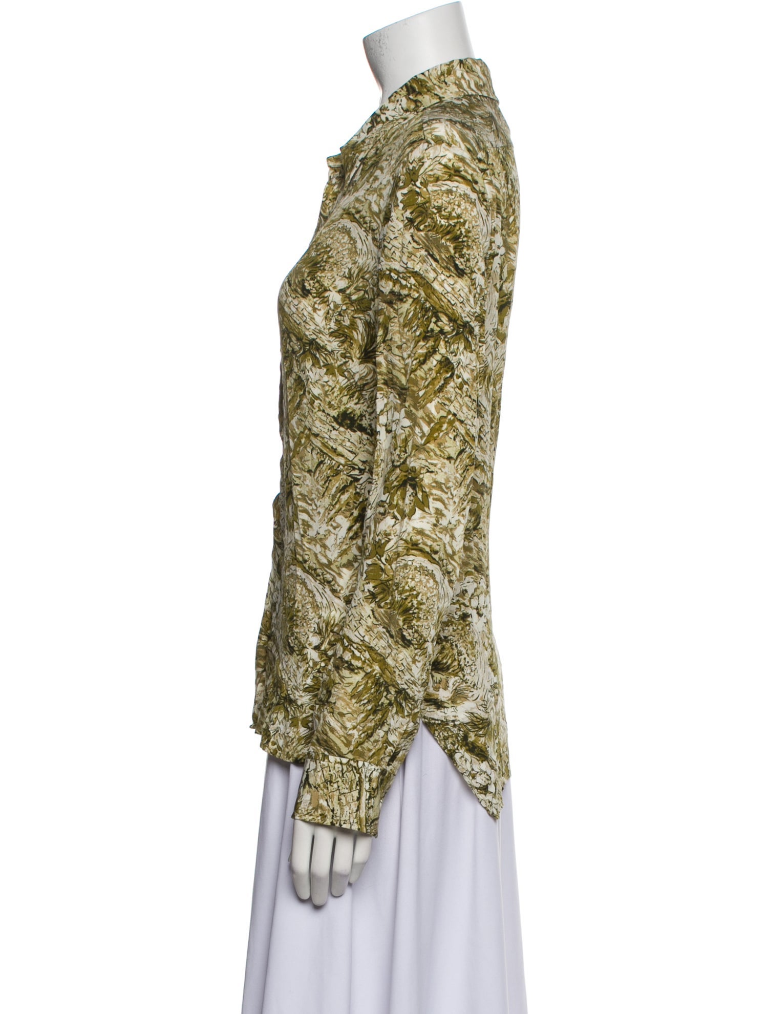 Rachel Comey Silk Printed Button-Up Top